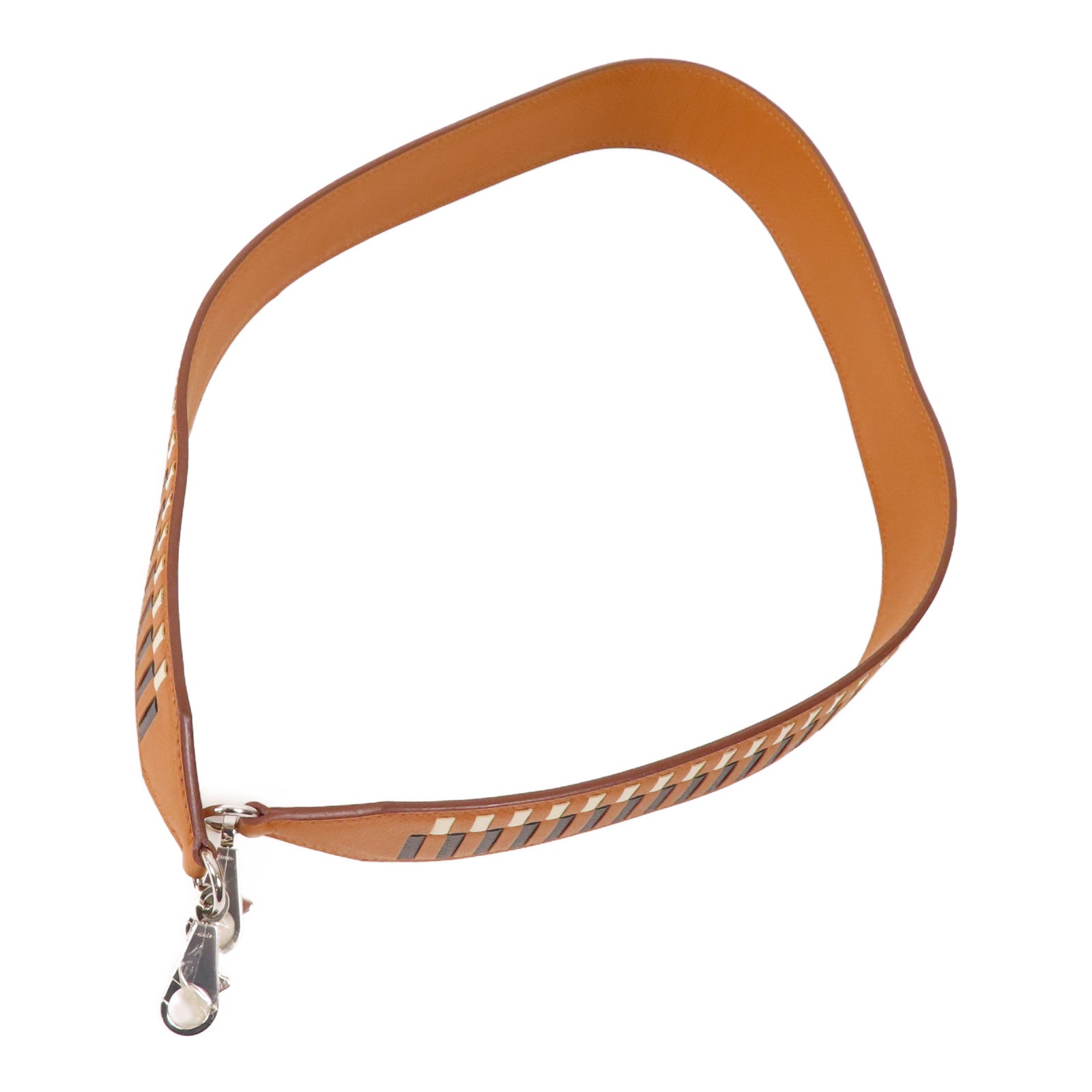 HERMES Epsom皮革Shoulder Strap銀扣肩帶Gold