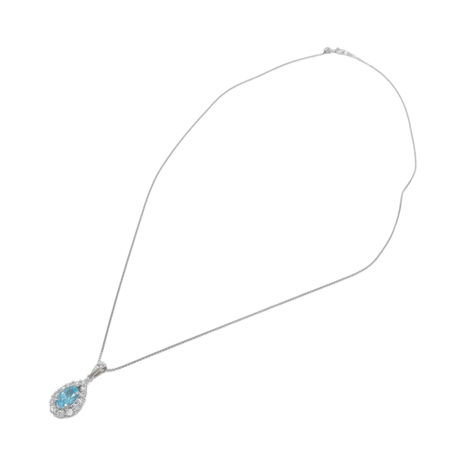 JEWELRY PT900/PT850鉑金Apatite Diamond Necklace磷灰石/鑽石項鍊