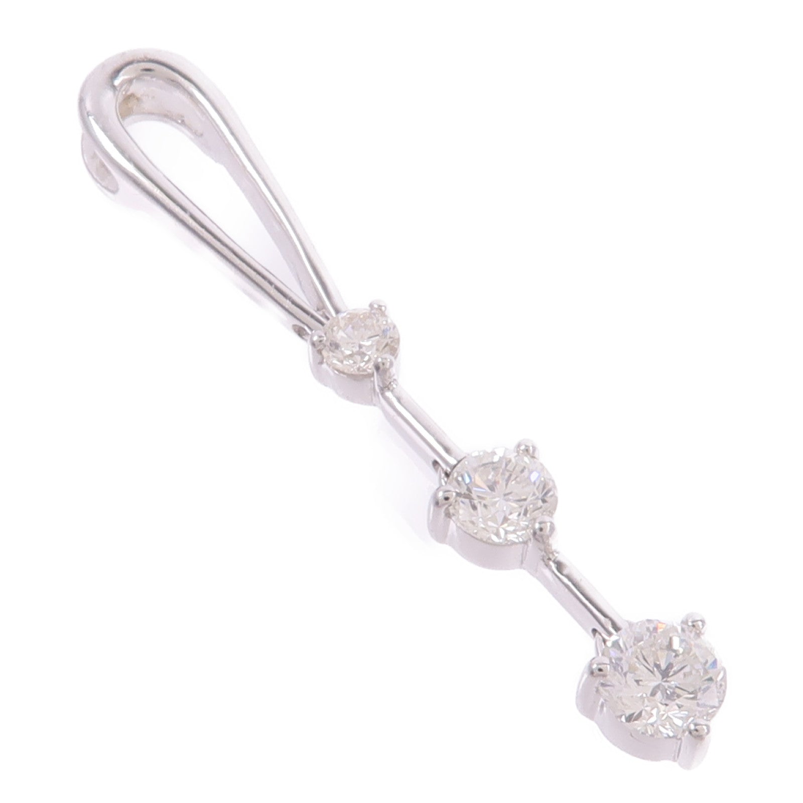 JEWELRY 18K白金Diamond Pendant Top鑽石吊墜