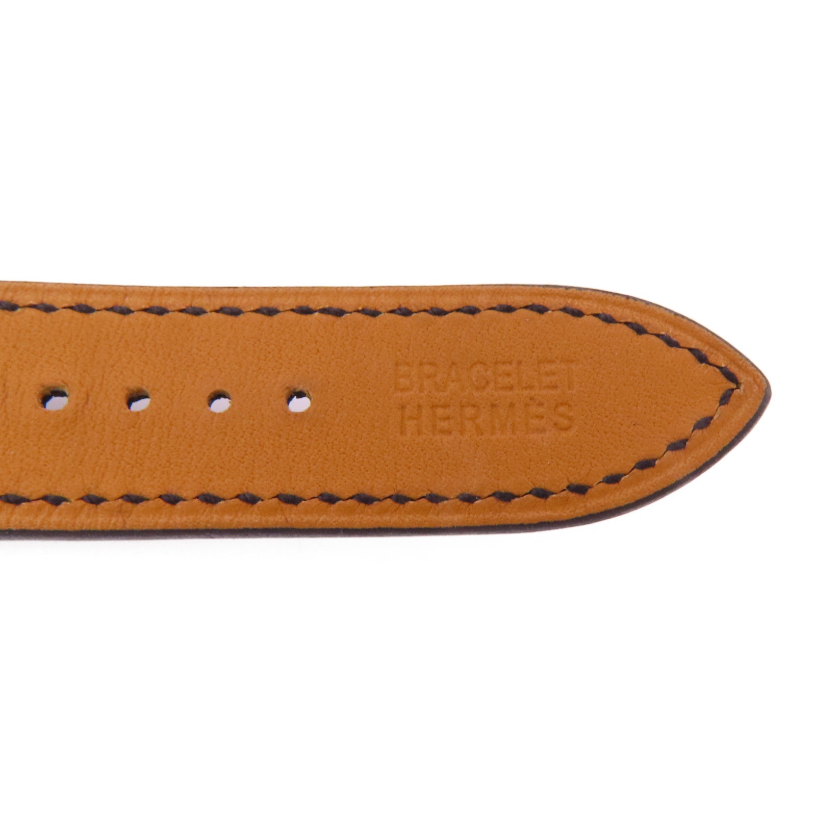 HERMES Heure H不鏽鋼/皮革手錶石英機芯黑色