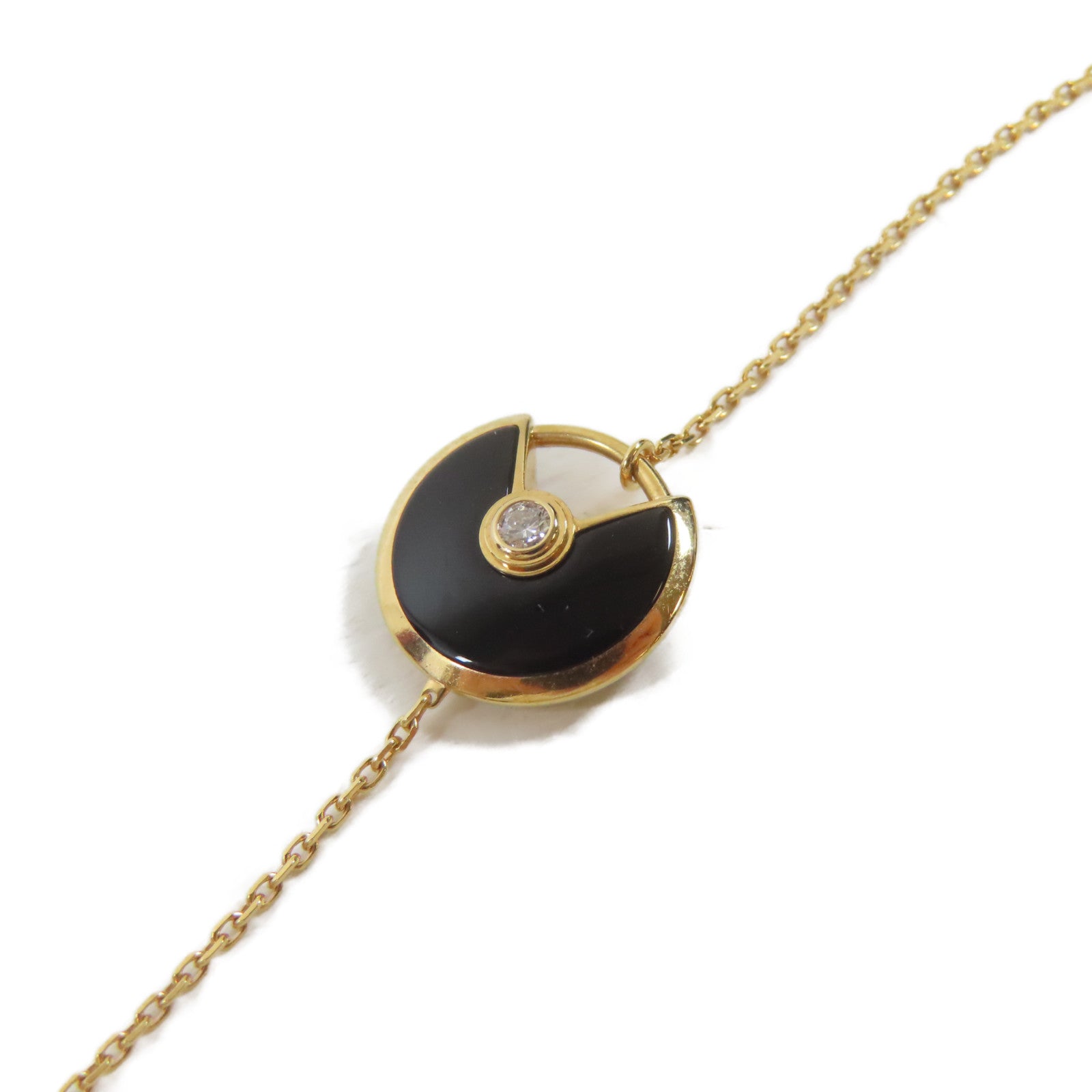 CARTIER 18K玫瑰金Amulette De Cartier項鍊#90cm