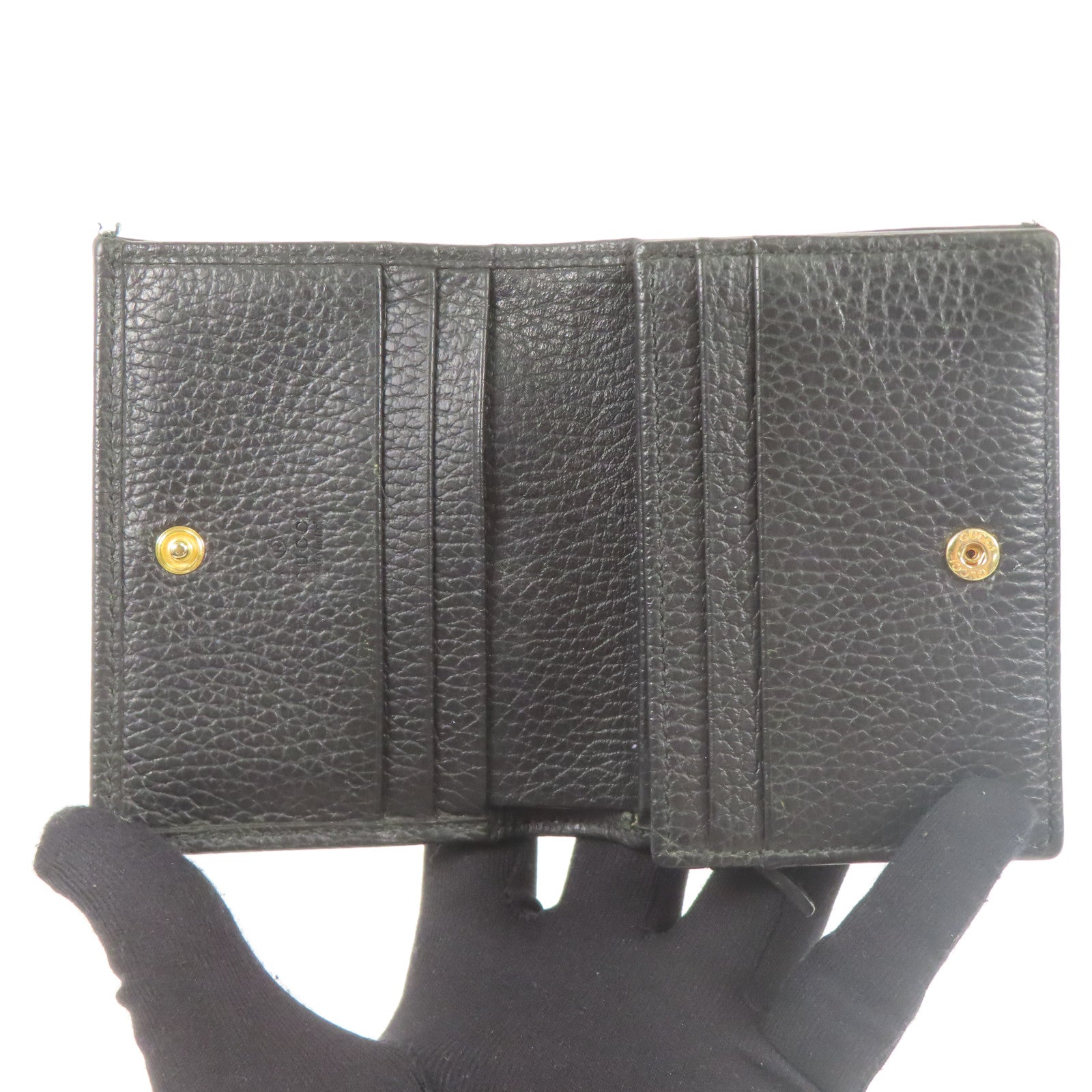 GUCCI 牛皮皮革Wallet金扣錢包