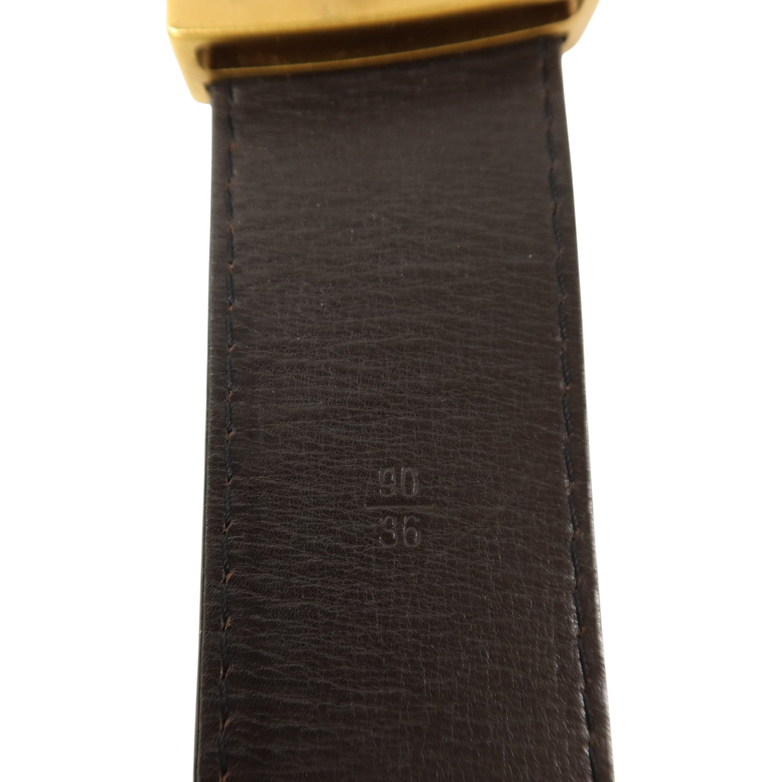 LOUIS VUITTON 牛皮皮革Ceinture LV Initials 90cm Belt金扣皮帶