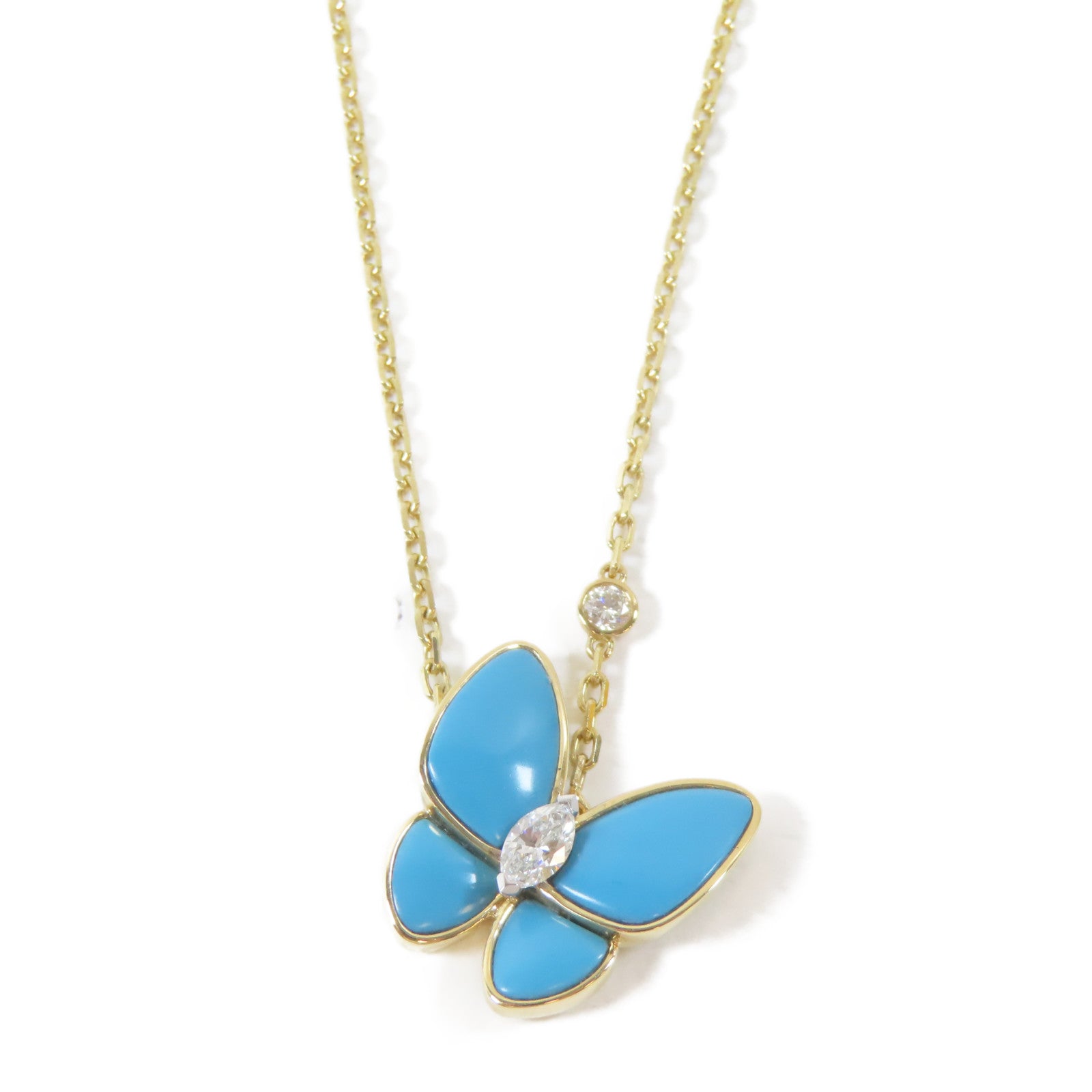Van Cleef & Arpels 【激減優惠】18K黃金Two Butterfly項鍊#40cm