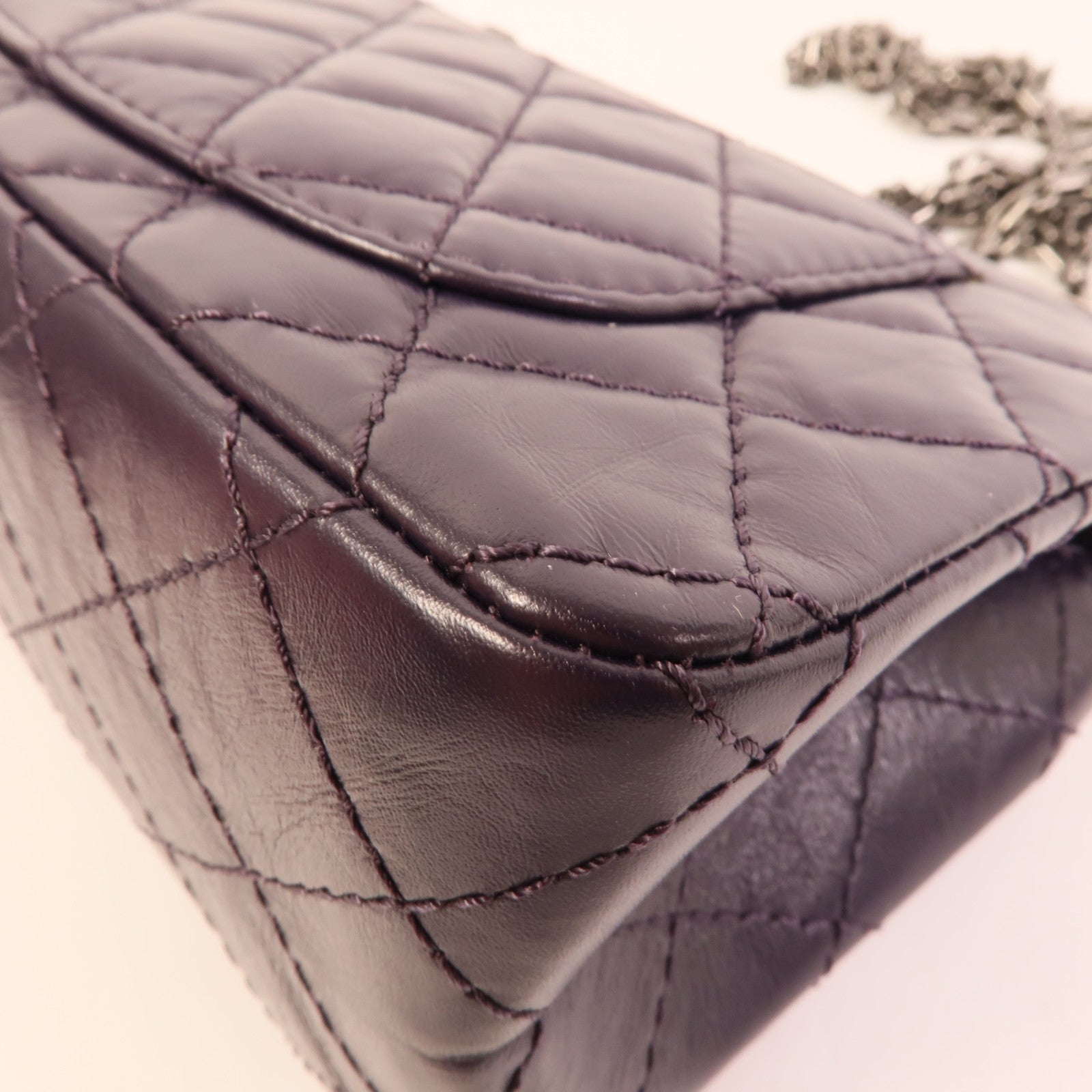 CHANEL 牛皮皮革2.55 Mini鏈帶肩背袋