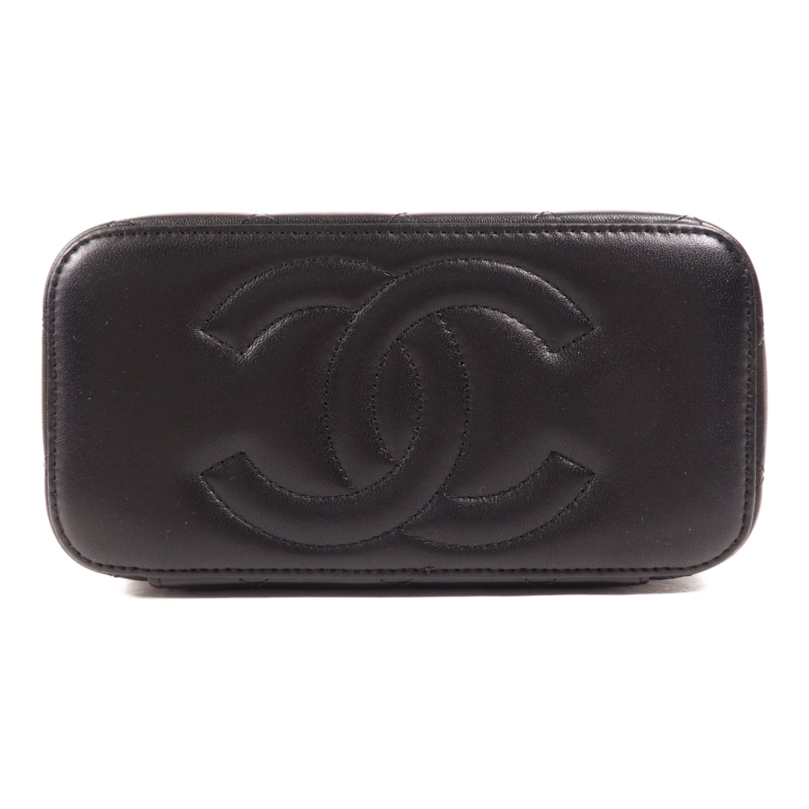 CHANEL 羊皮皮革Vanity金扣手挽肩背兩用袋