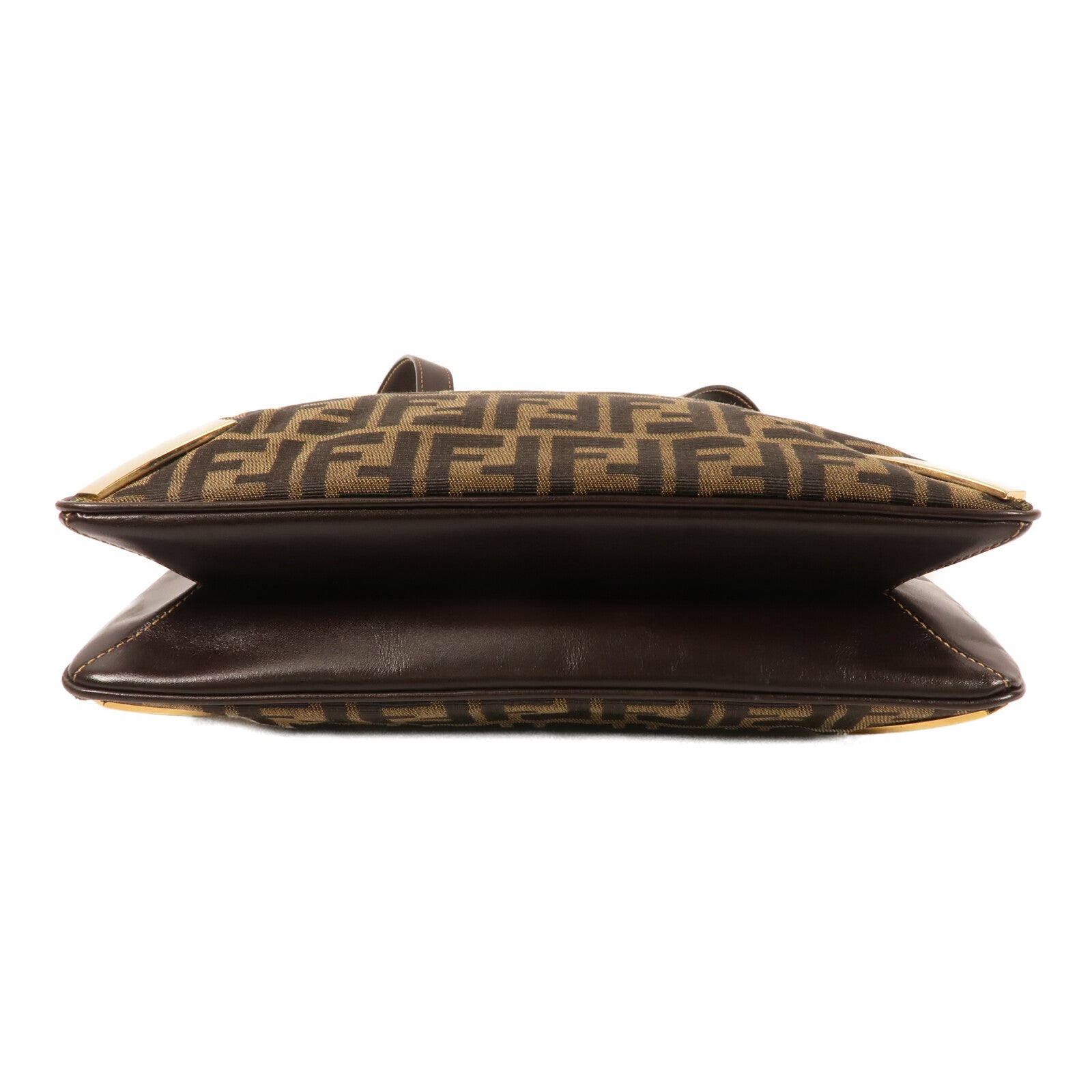 FENDI 帆布Zucca Hobo Bag金扣肩背袋