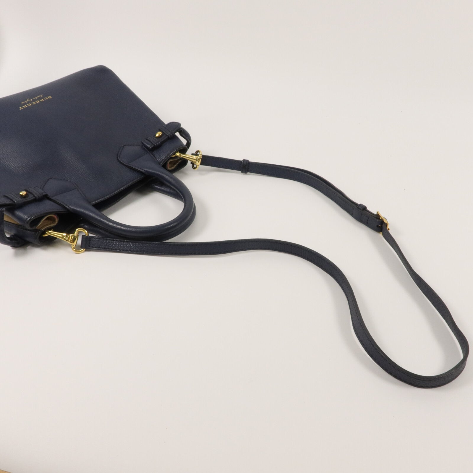 BURBERRY 牛皮皮革2 Way Bag手挽肩背兩用袋