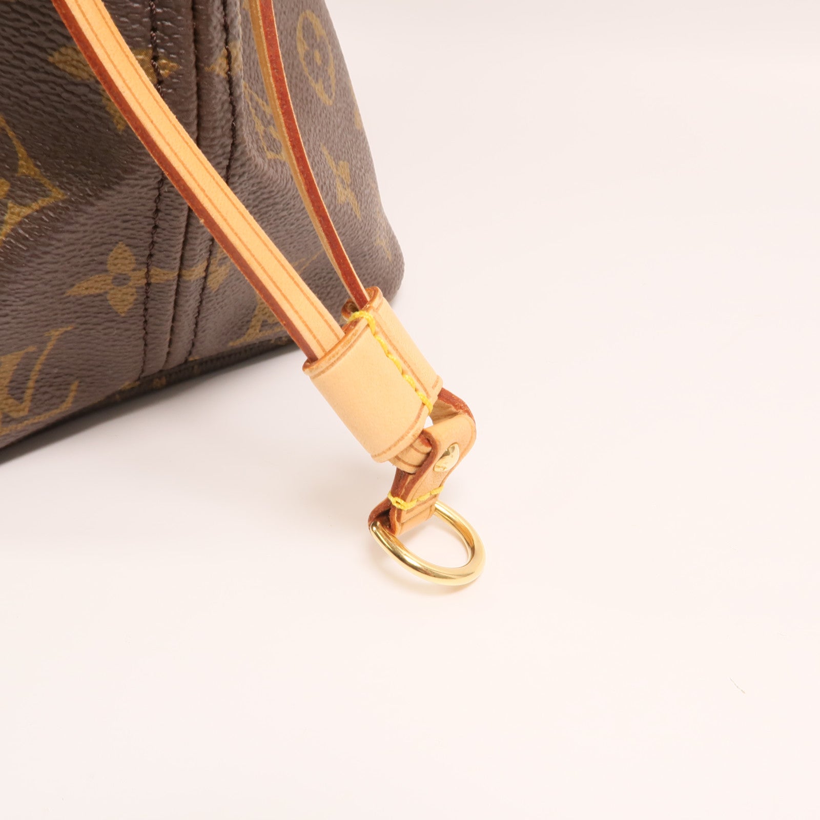 LOUIS VUITTON Monogram Neverfull MM金扣手挽袋
