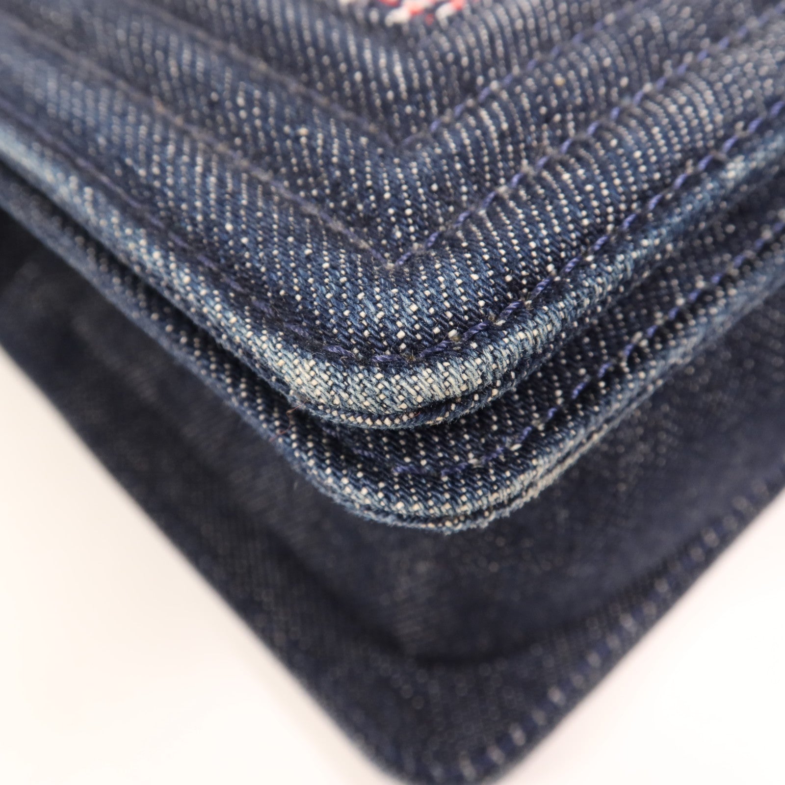 CHANEL 牛仔布/斜紋軟呢Boy 20金扣肩背袋