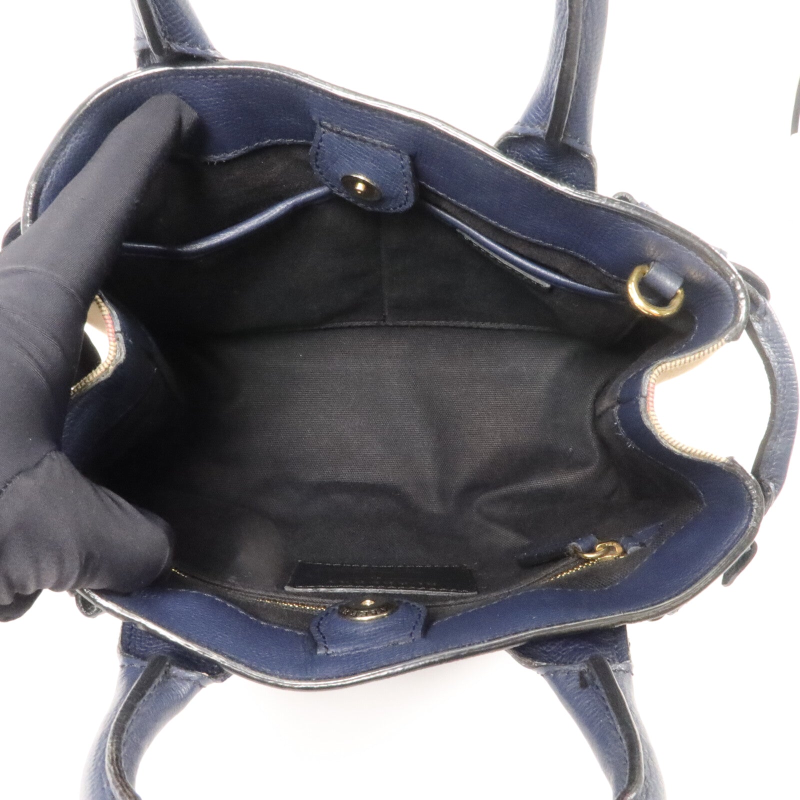 BURBERRY 牛皮皮革2 Way Bag手挽肩背兩用袋