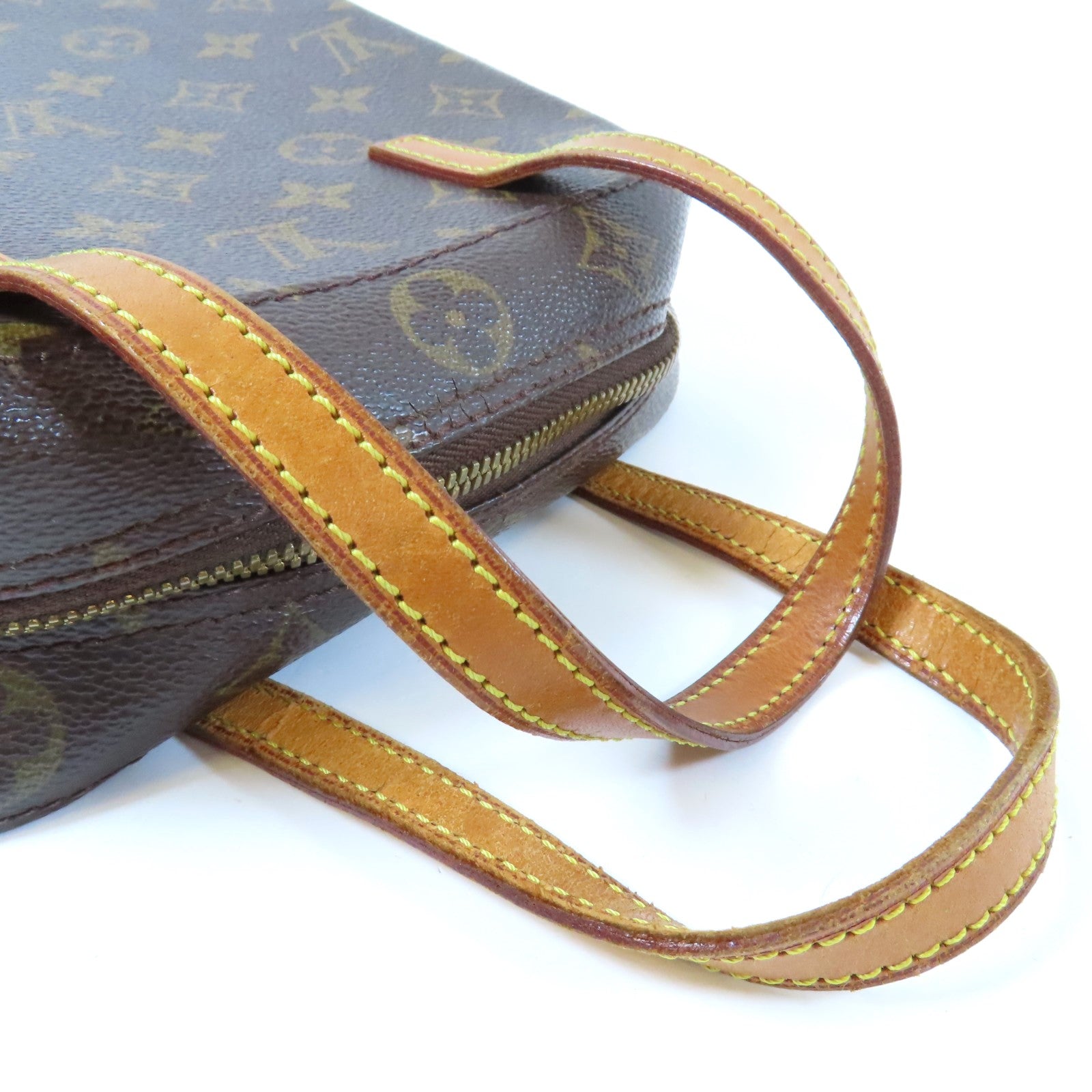 LOUIS VUITTON Monogram Spontini金扣手挽肩背兩用袋啡色