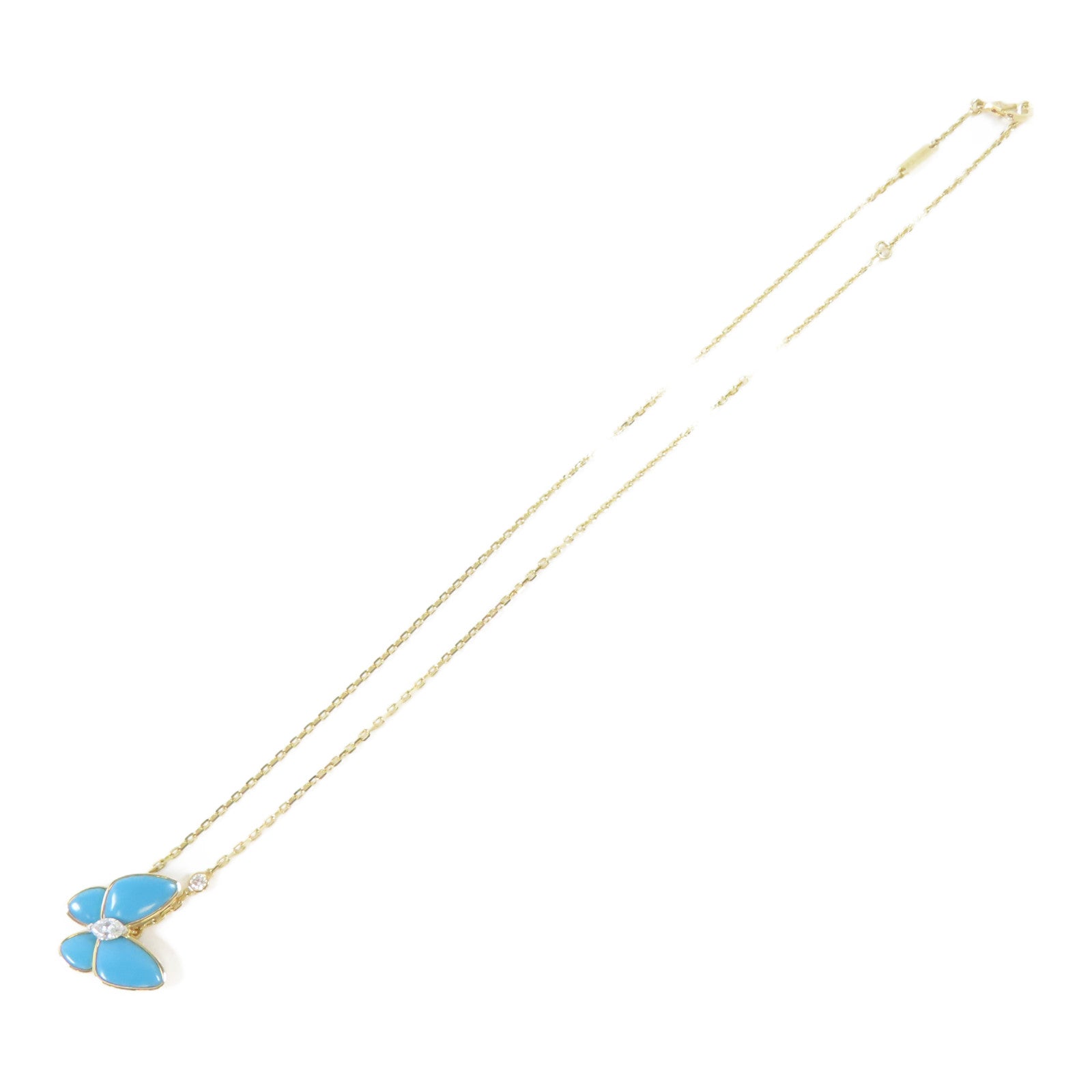 Van Cleef & Arpels 【激減優惠】18K黃金Two Butterfly項鍊#40cm