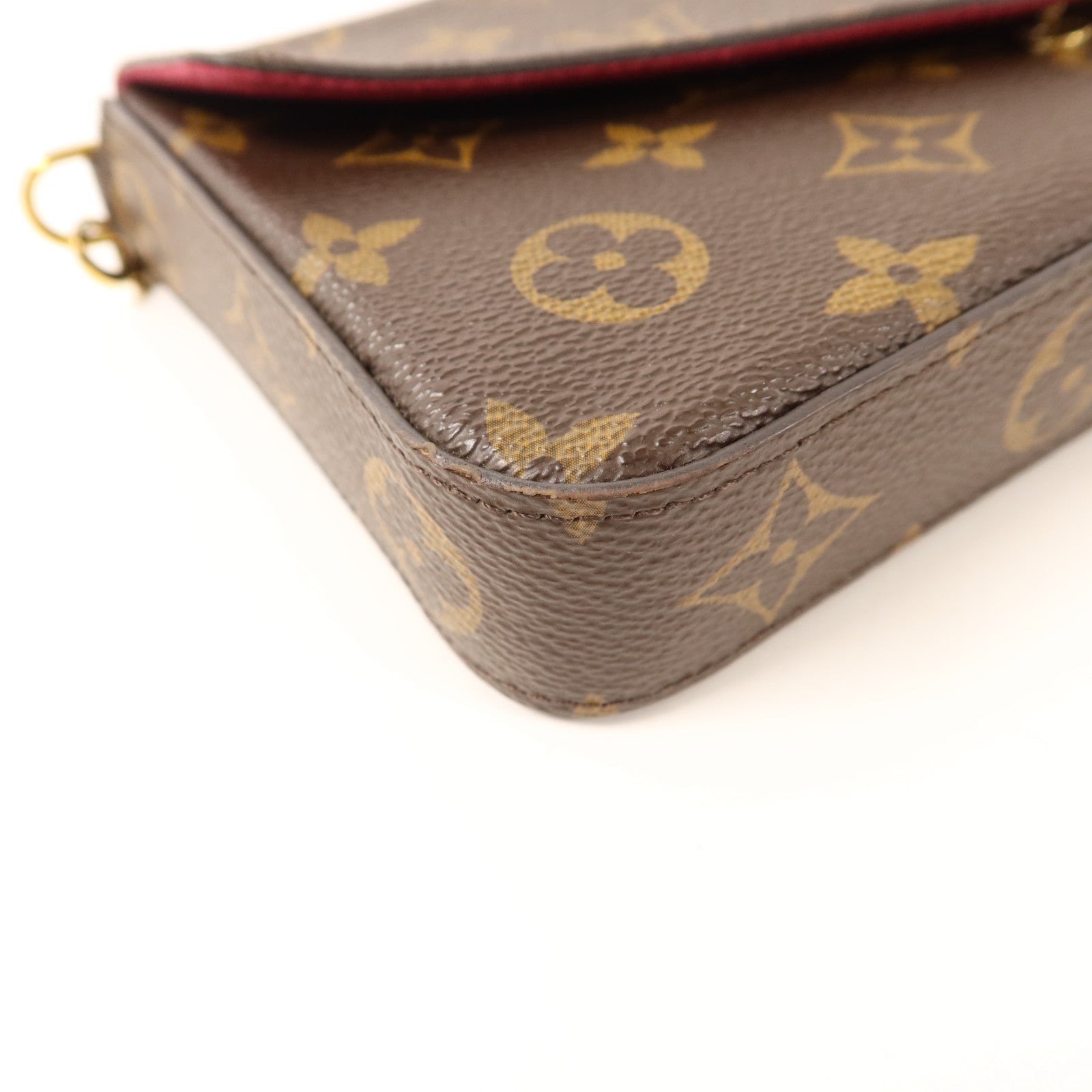 LOUIS VUITTON Monogram Pochette Felicie金扣鏈帶肩背袋