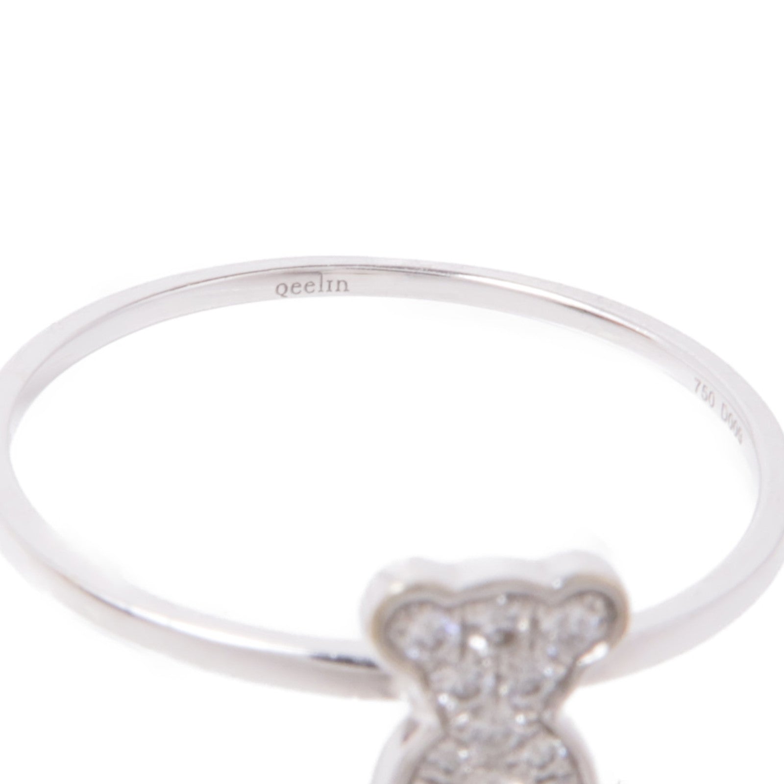 JEWELRY 18K白金Qeelin Diamond Ring鑽石戒指US#5.75