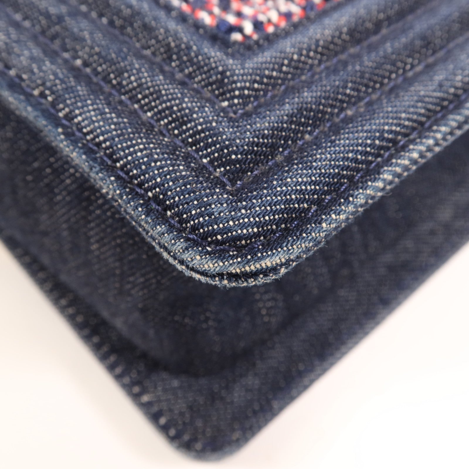 CHANEL 牛仔布/斜紋軟呢Boy 20金扣肩背袋