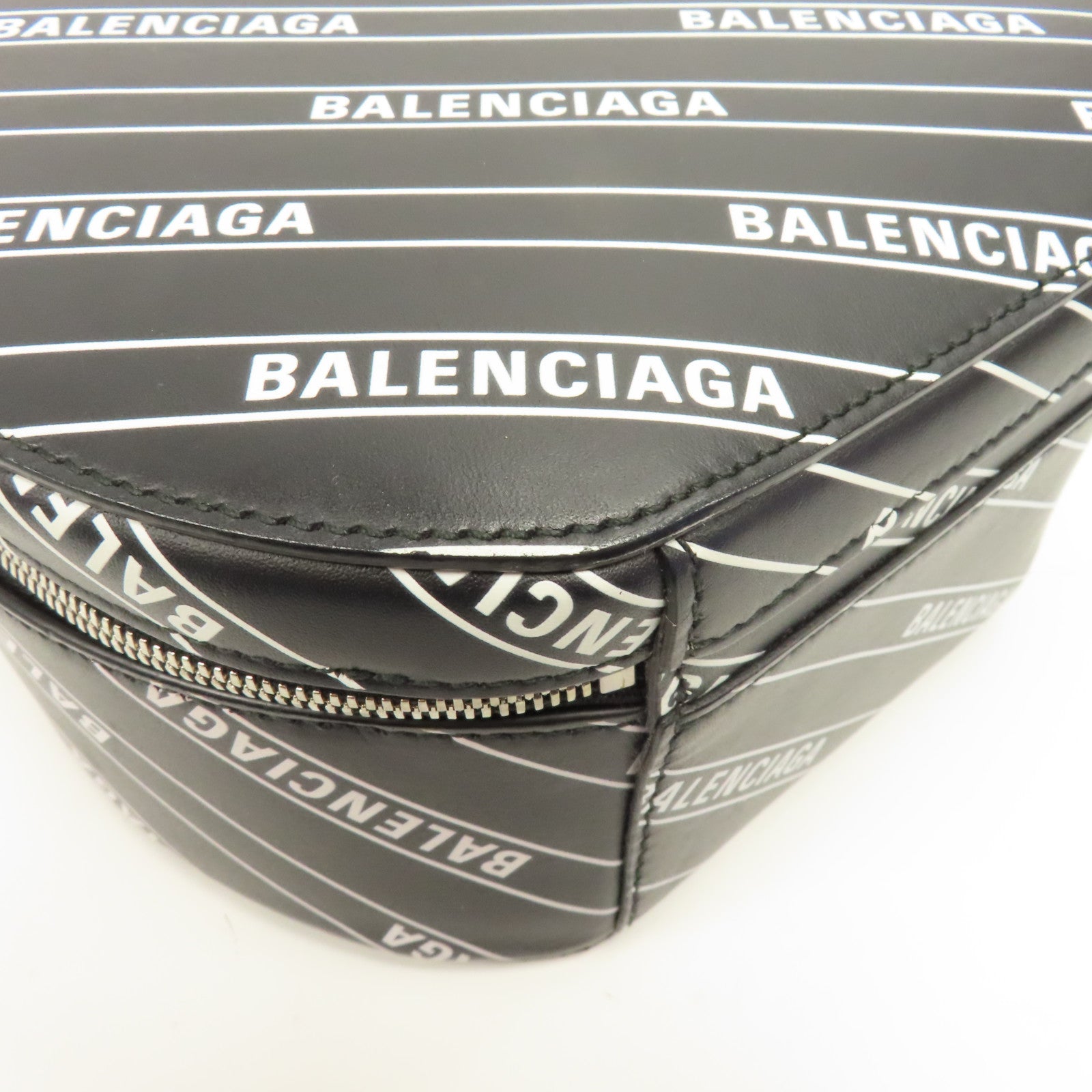 BALENCIAGA 【激減優惠】牛皮皮革2way Shoulder Bag銀扣手挽肩背兩用袋黑色