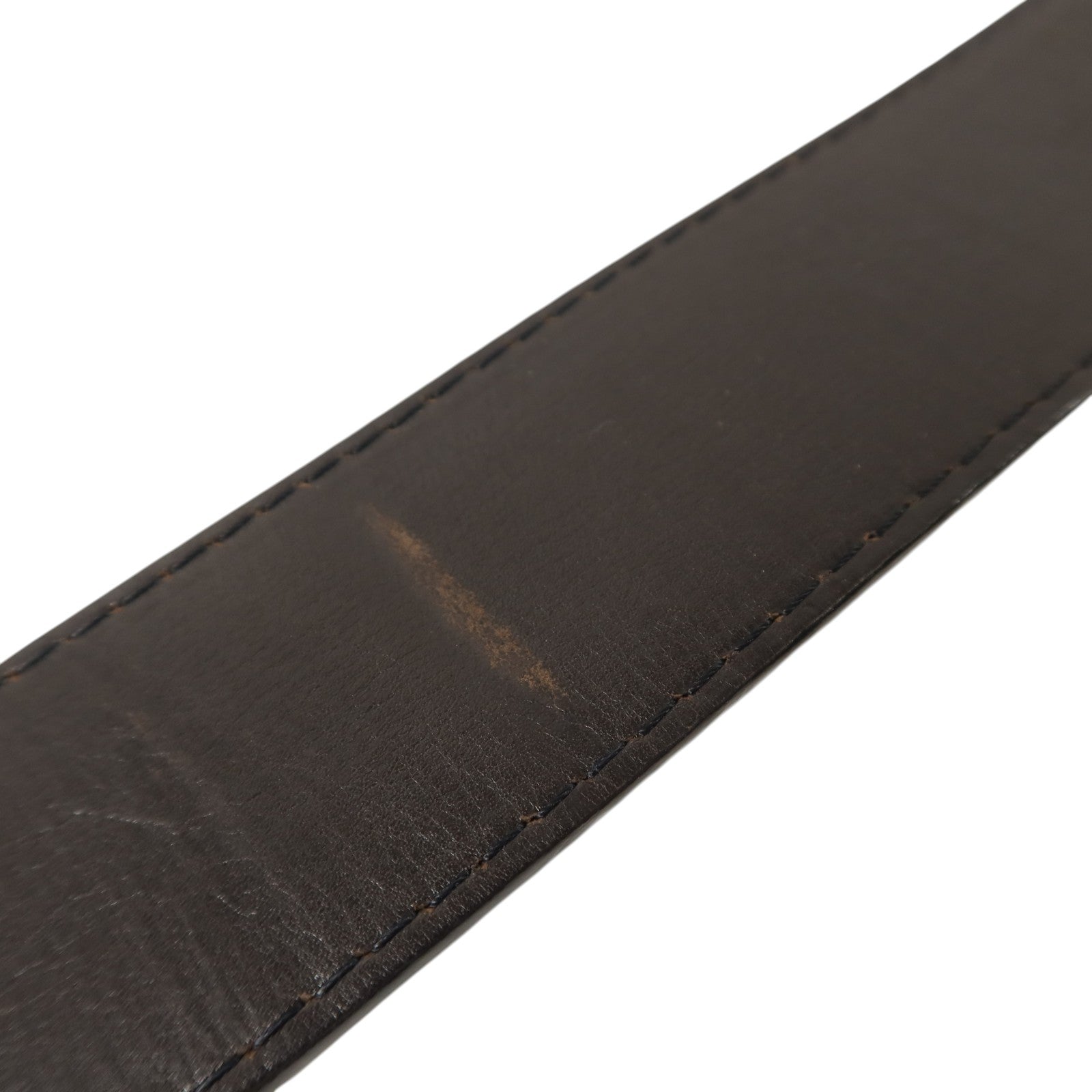 LOUIS VUITTON 牛皮皮革Ceinture LV Initials 90cm Belt金扣皮帶
