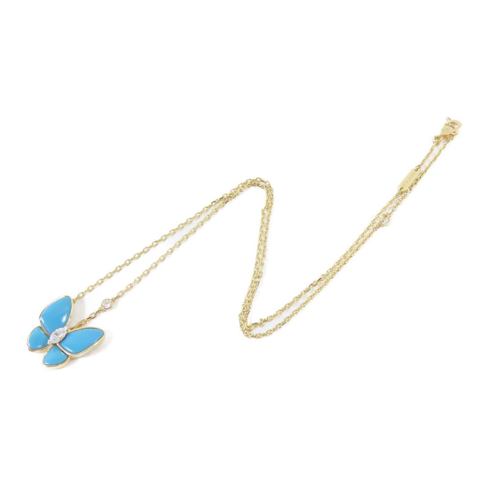 Van Cleef & Arpels 【激減優惠】18K黃金Two Butterfly項鍊#40cm