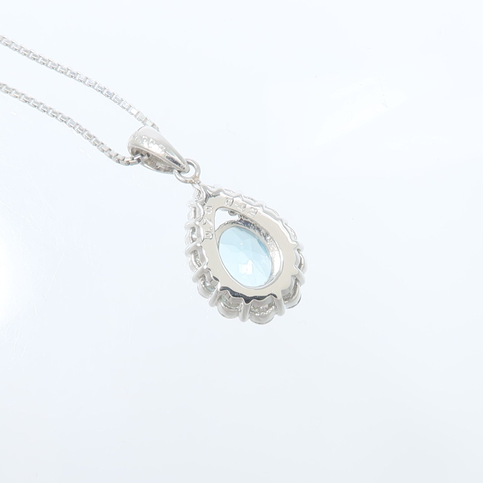 JEWELRY PT900/PT850鉑金Apatite Diamond Necklace磷灰石/鑽石項鍊