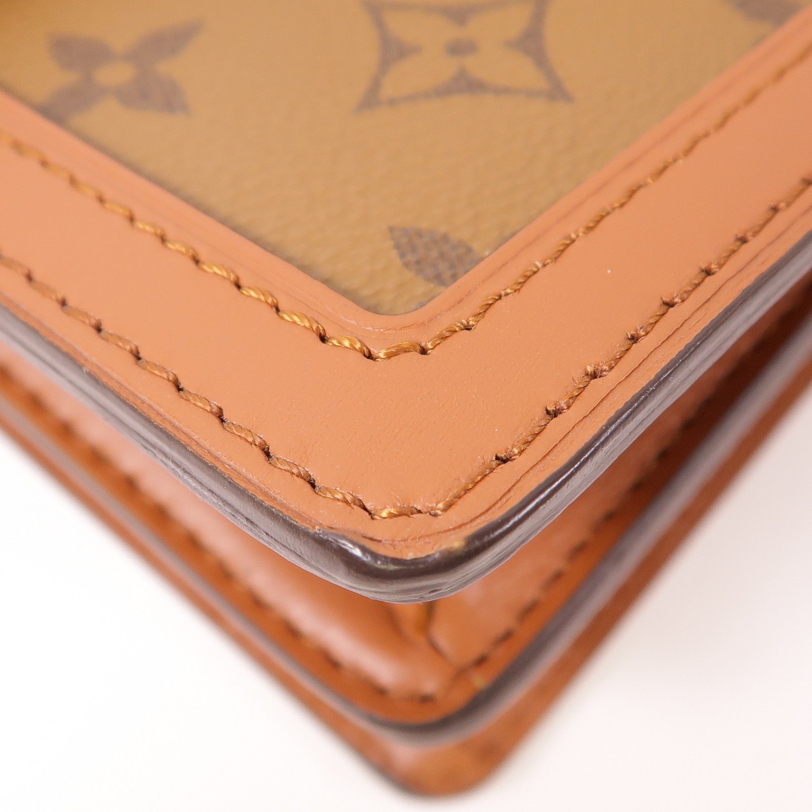 LOUIS VUITTON LV GHW Dauphine MM Crossbody Shoulder Bag M45958 Monogram Revers