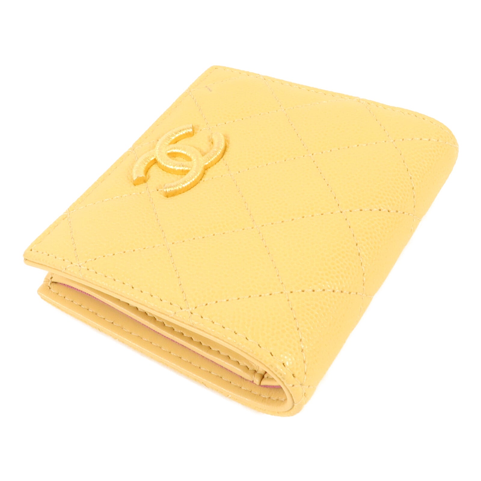 CHANEL 牛皮皮革Wallet金扣錢包