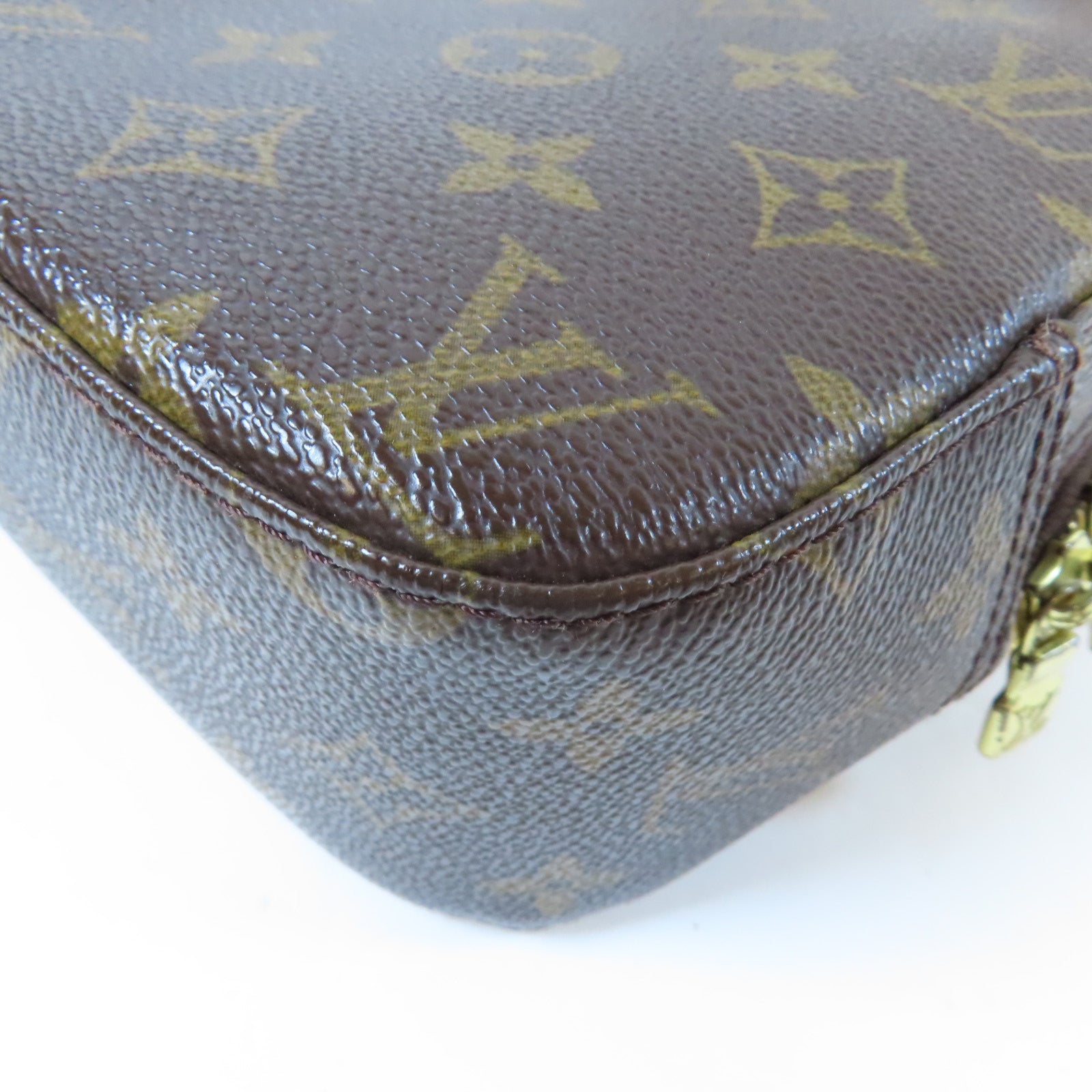 LOUIS VUITTON Monogram Spontini金扣手挽肩背兩用袋啡色
