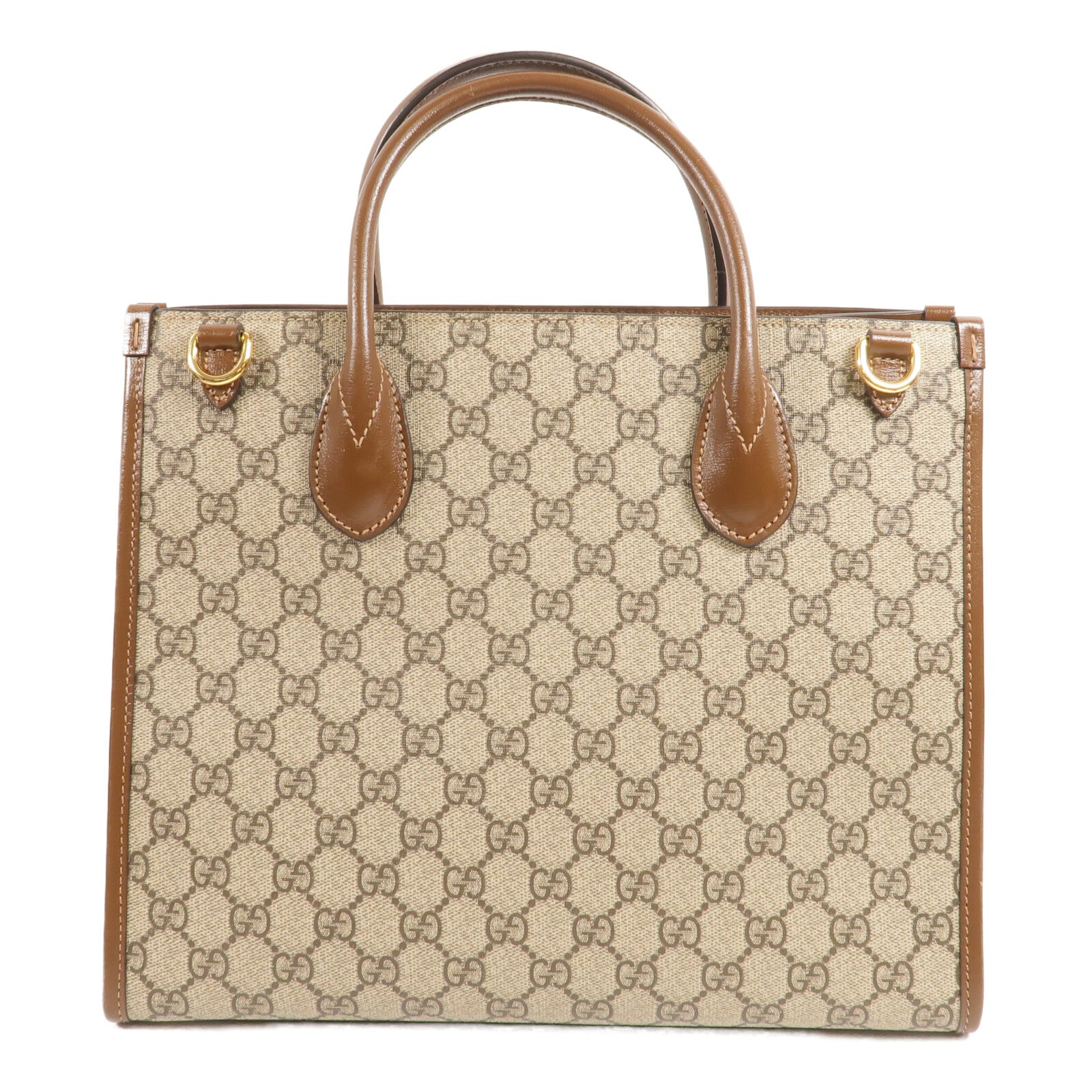 GUCCI 塗層帆布Interlocking G手挽肩背兩用袋