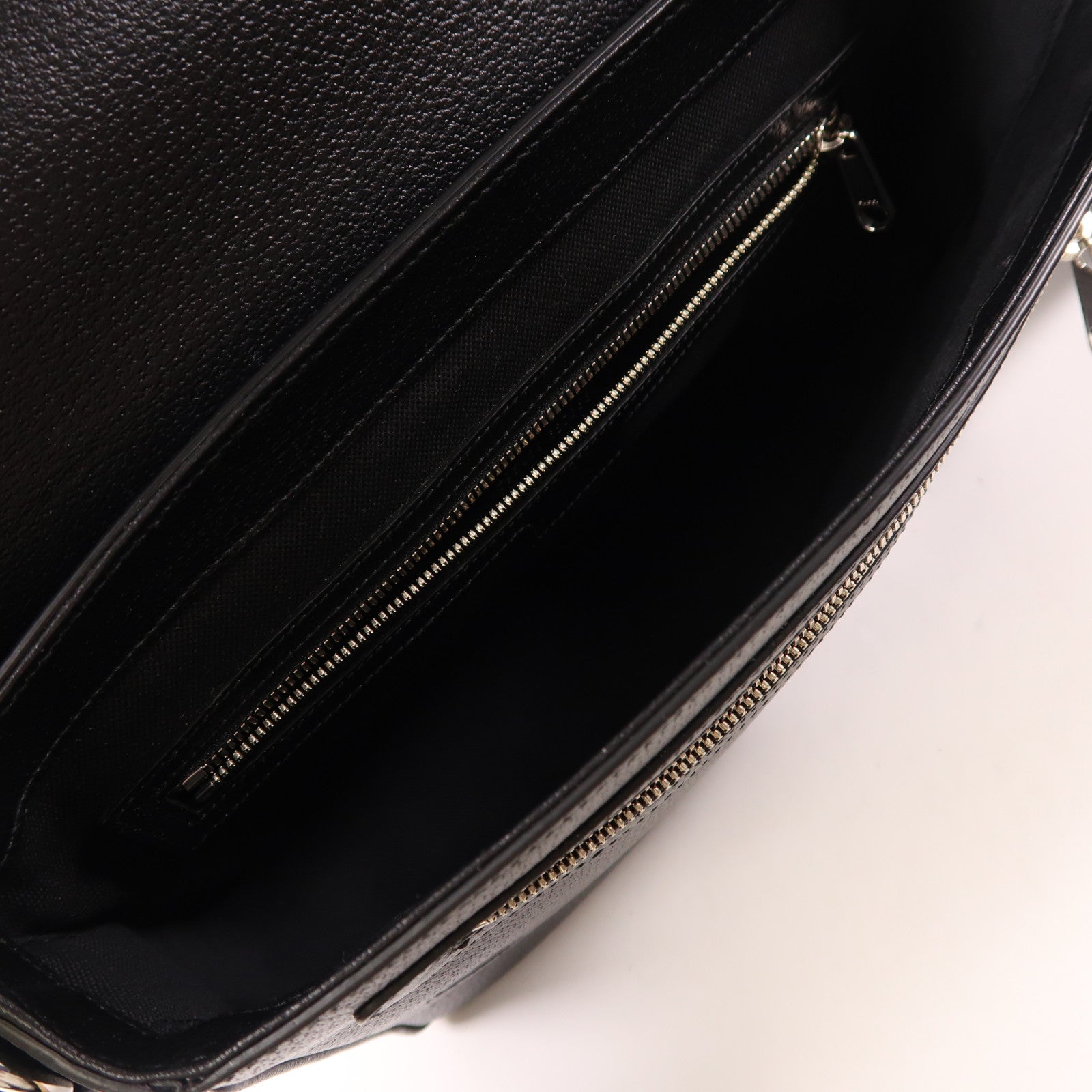 GUCCI 塗層帆布/牛皮皮革Medium GG Crossbody Bag銀扣肩背袋