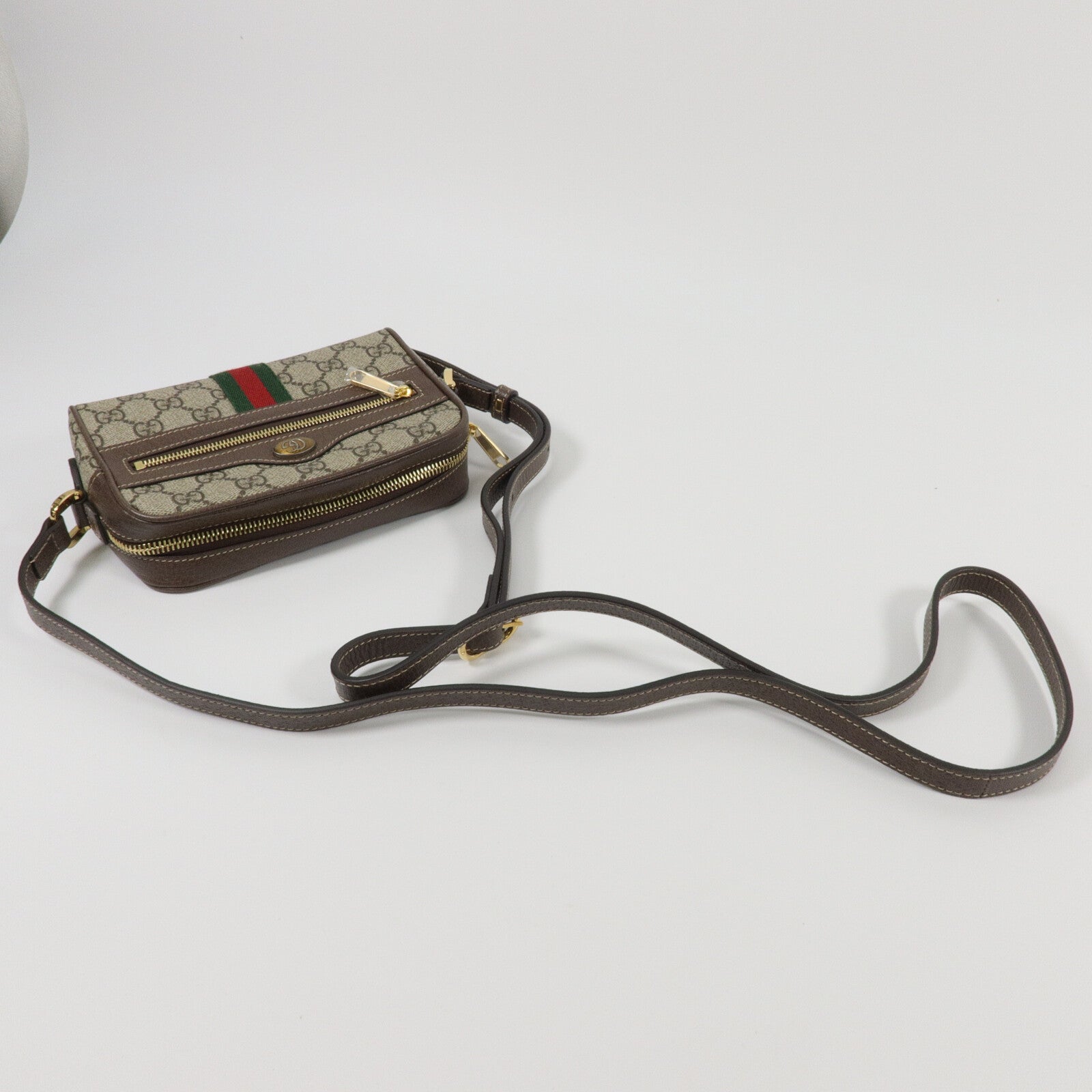 GUCCI 塗層帆布Ophidia Mini肩背袋