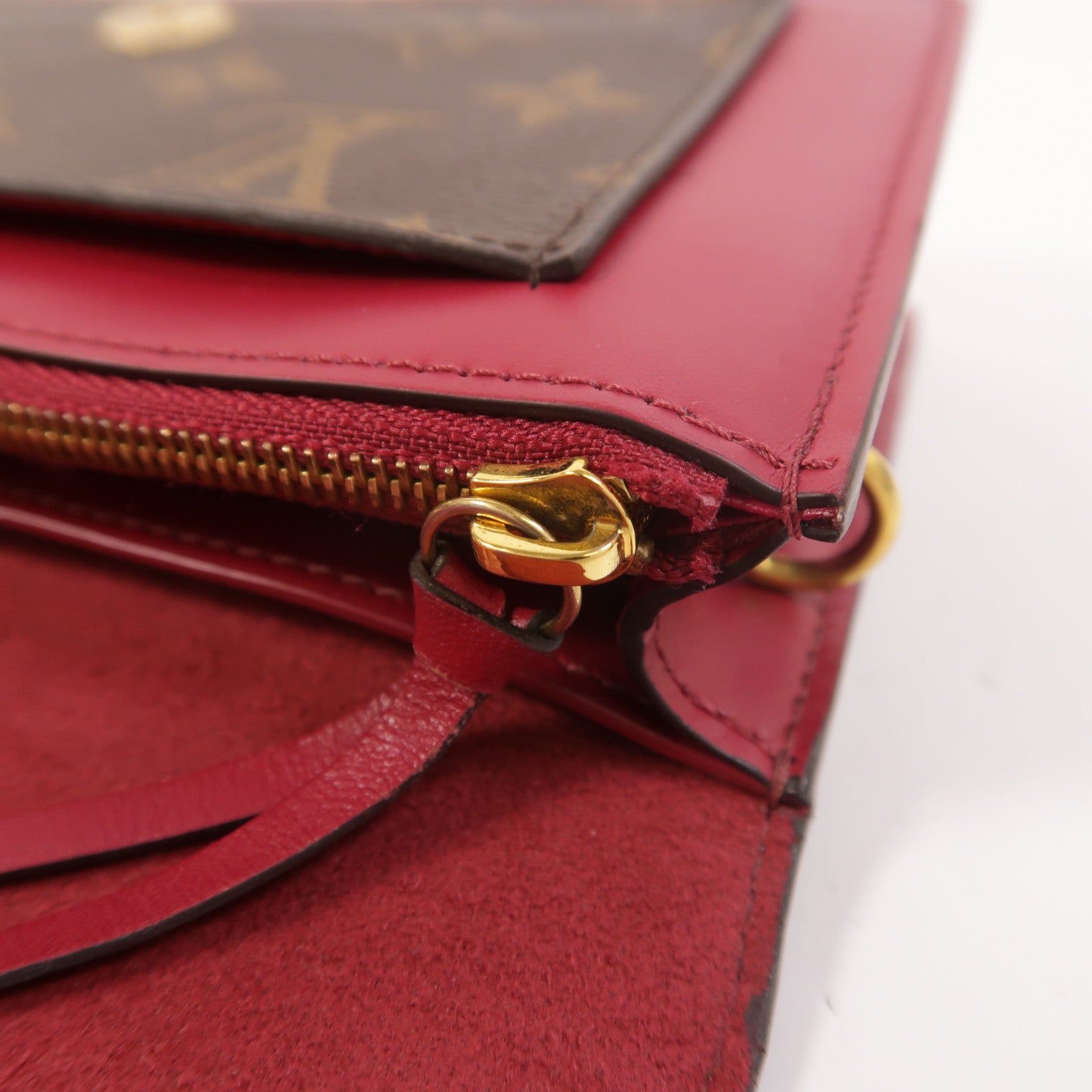 LOUIS VUITTON Monogram Portefeuille Flore鏈帶肩背袋