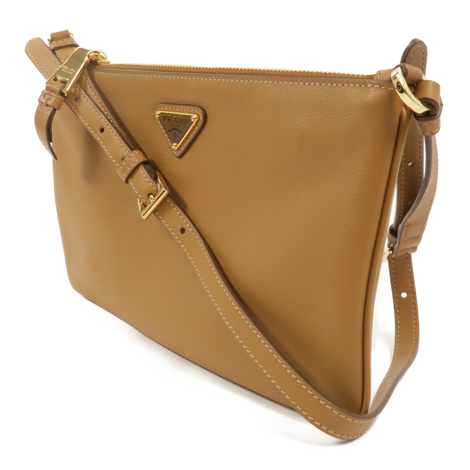 PRADA 牛皮皮革Shoulder Pouch肩背袋