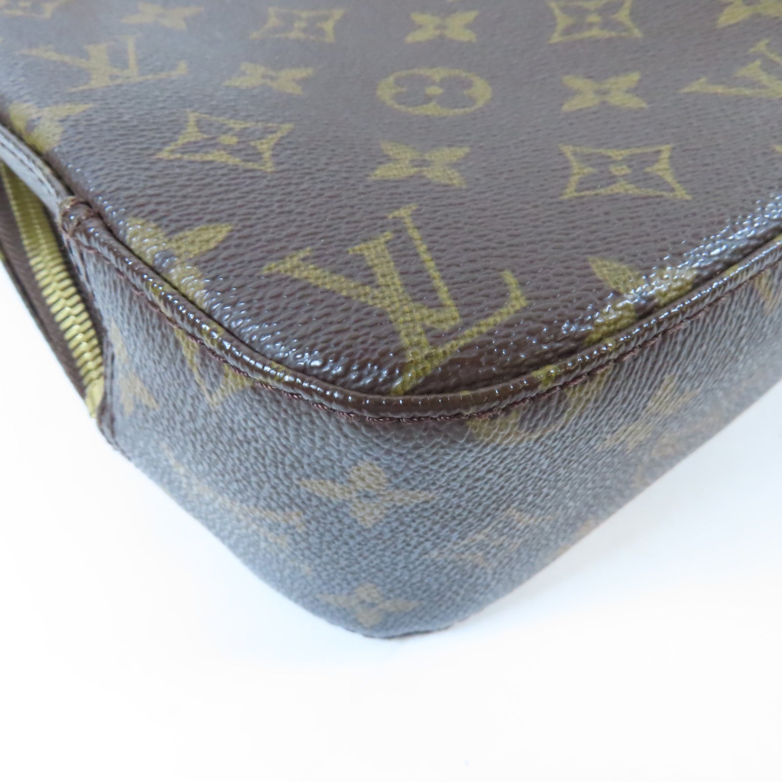 LOUIS VUITTON Monogram Spontini金扣手挽肩背兩用袋啡色