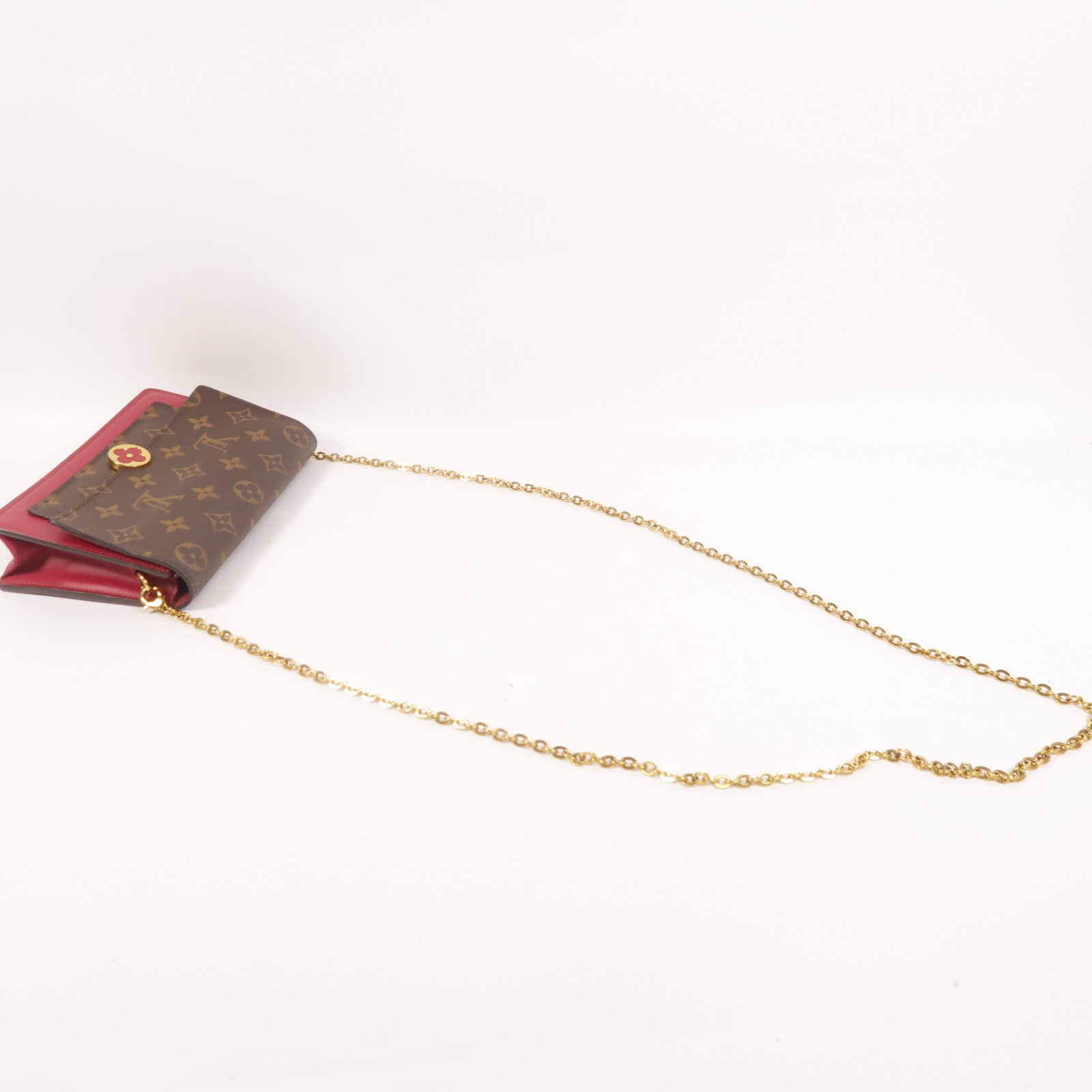 LOUIS VUITTON Monogram Portefeuille Flore鏈帶肩背袋