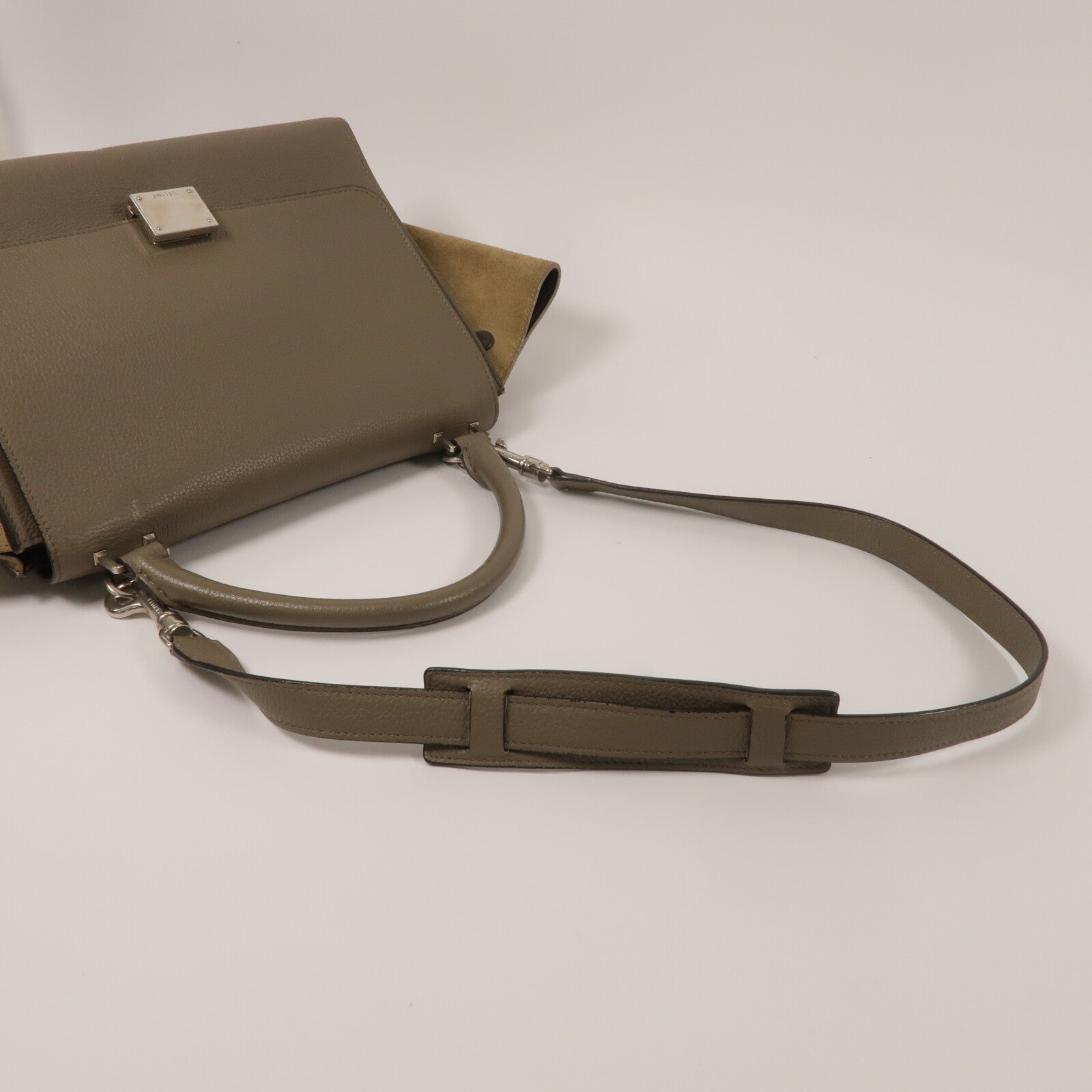 CELINE 牛皮皮革Trapeze Medium手挽肩背兩用袋