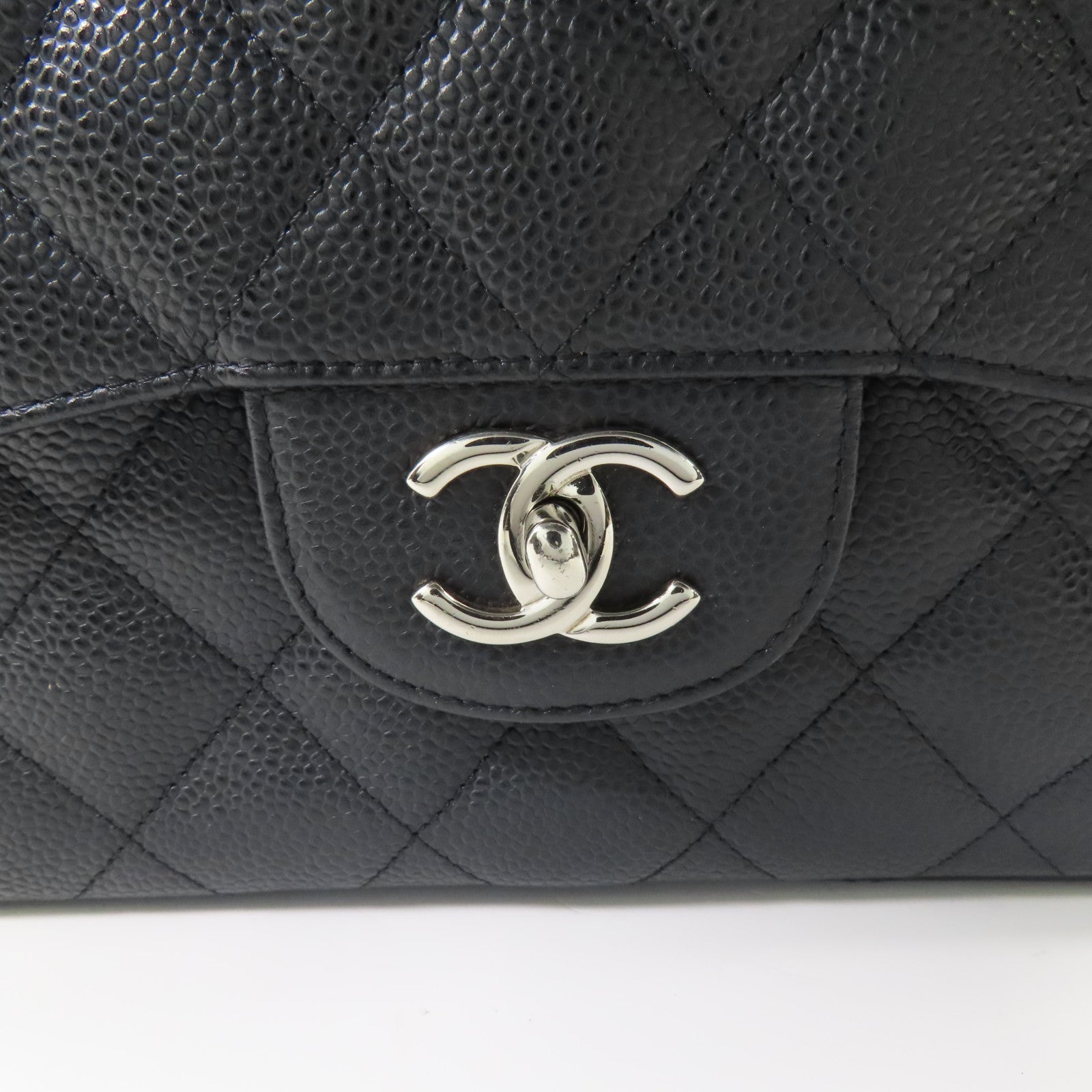 CHANEL CC SHW Large Classic Shoulder Bag A58600 Calfskin Leather