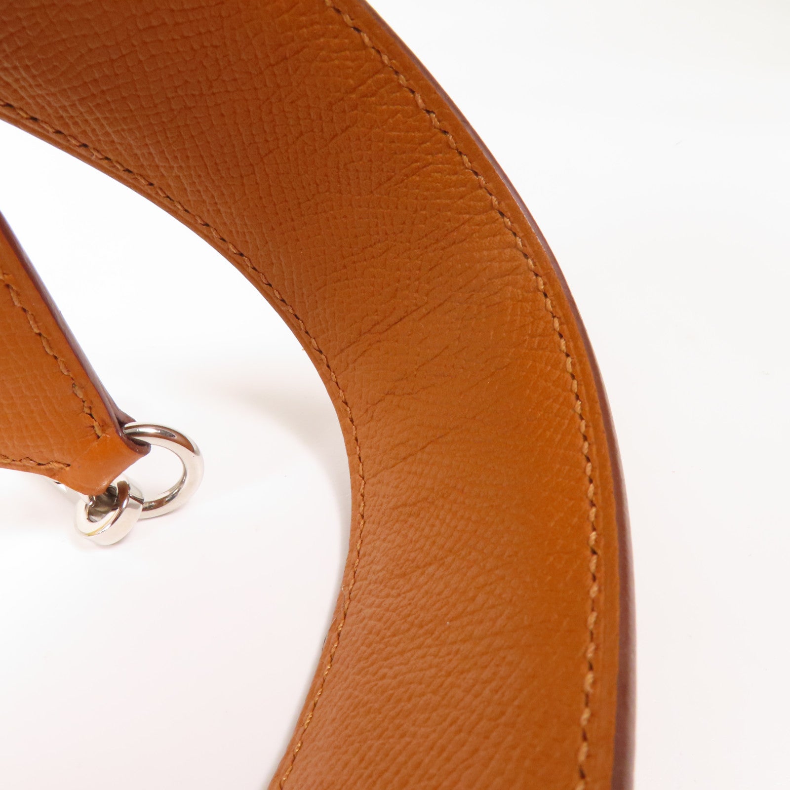 HERMES Epsom皮革Shoulder Strap銀扣肩帶Gold
