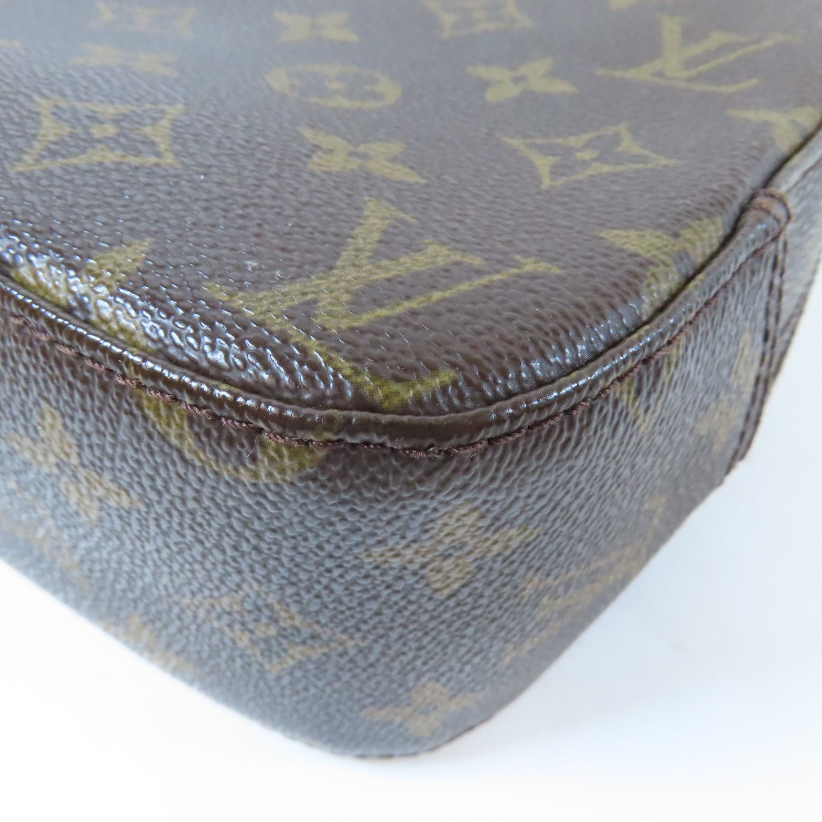 LOUIS VUITTON Monogram Spontini金扣手挽肩背兩用袋啡色