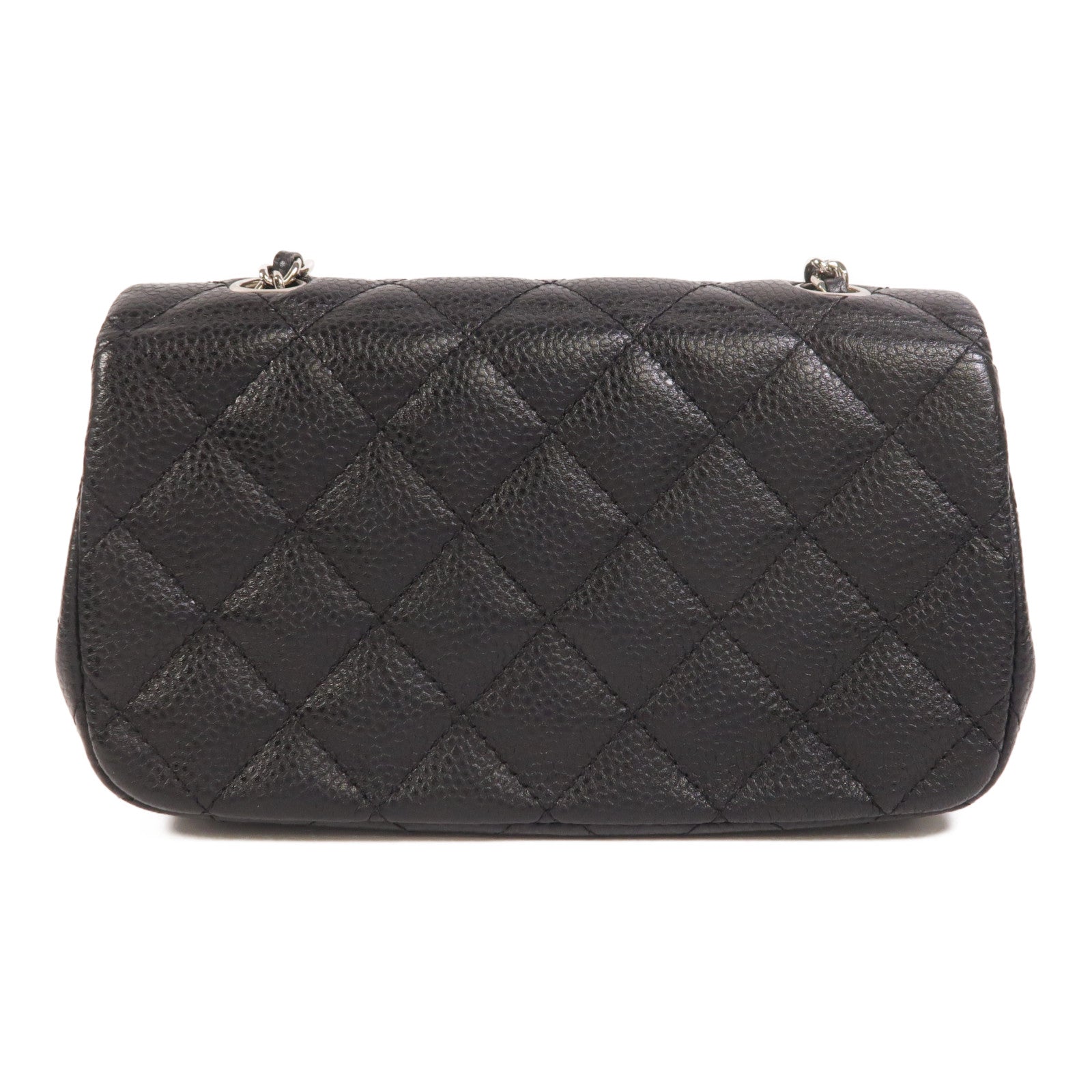 CHANEL 牛皮皮革Classic Extra Mini Flap Bag銀扣鏈帶肩背袋
