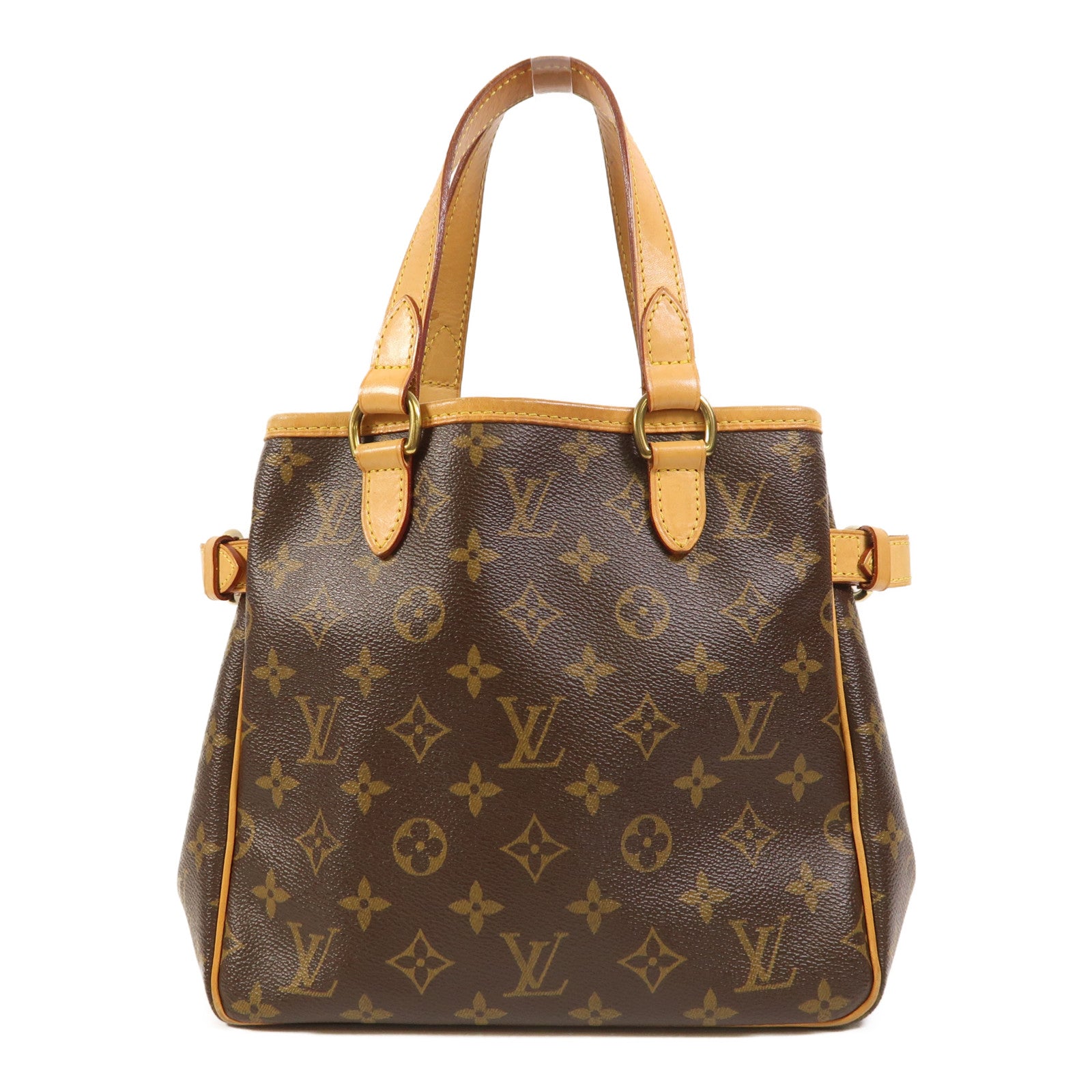 LOUIS VUITTON Monogram Batignolles金扣手挽袋棕色