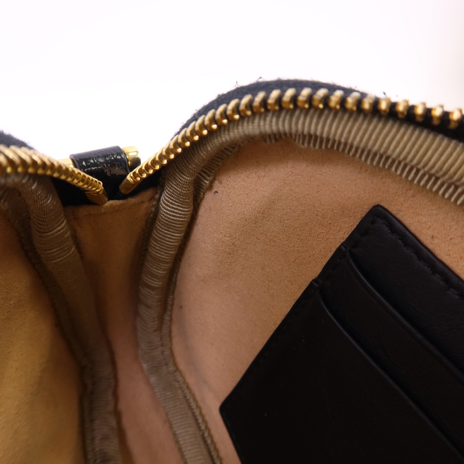 GUCCI 絨布/漆皮皮革Accessories Pouch金扣手拿包