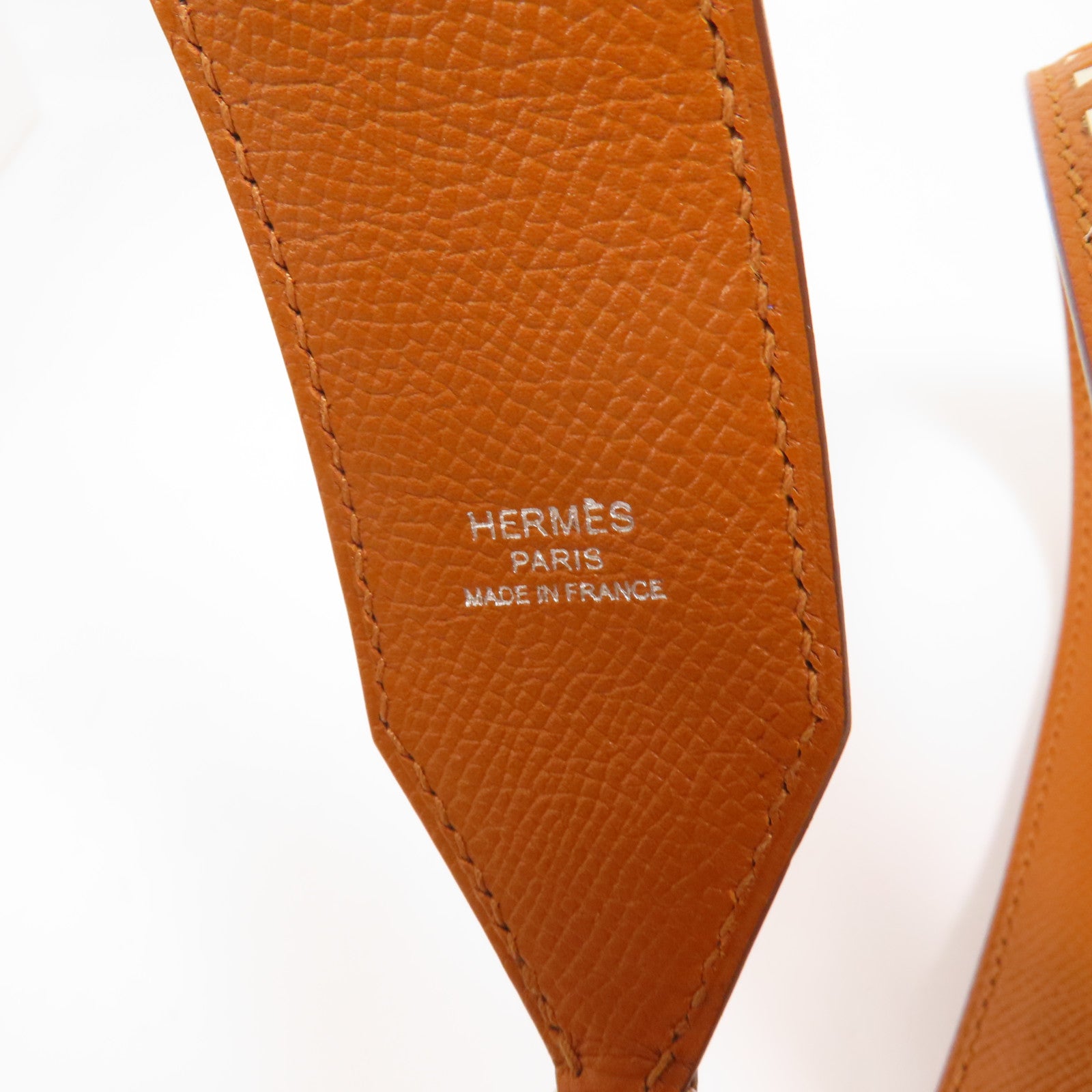 HERMES Epsom皮革Shoulder Strap銀扣肩帶Gold