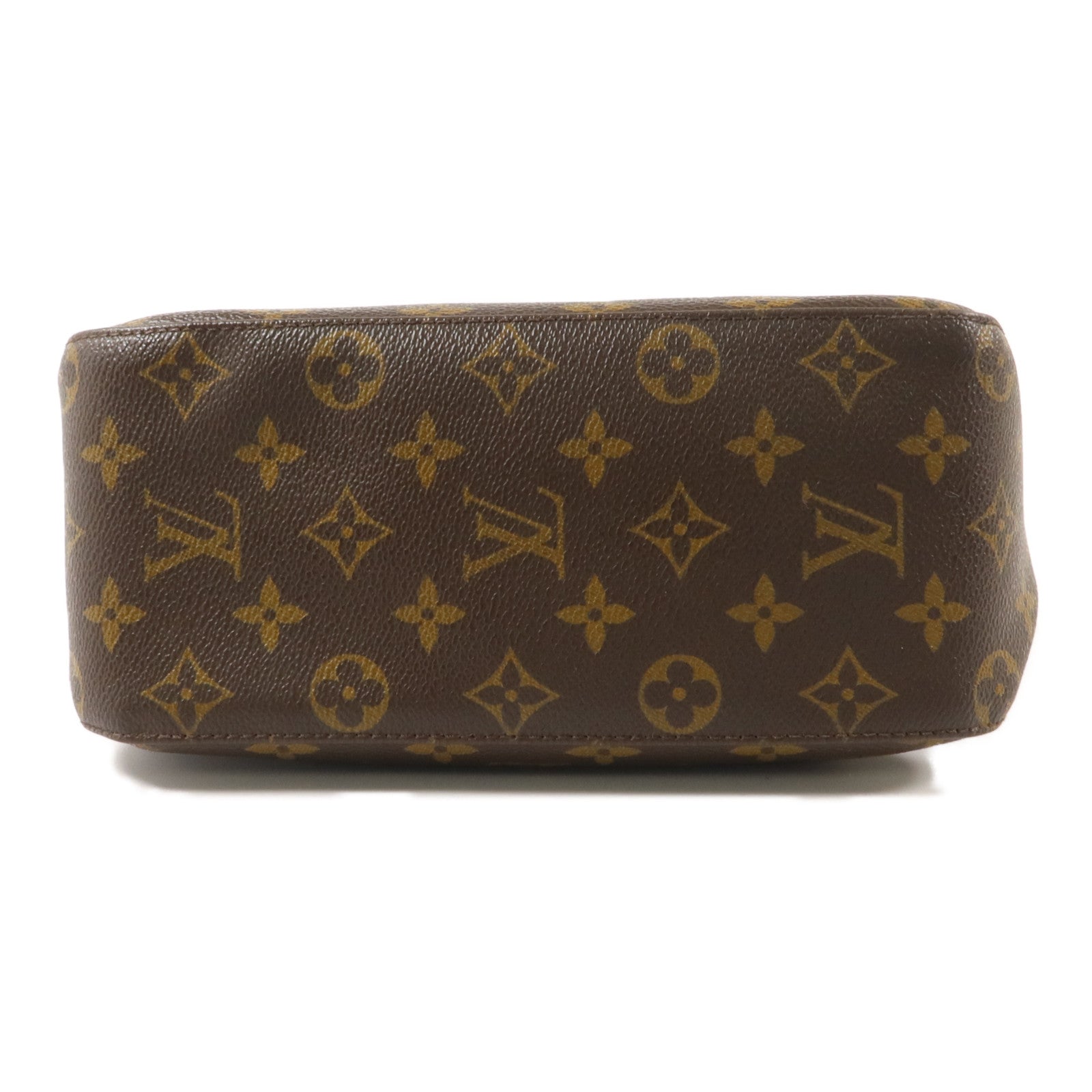 LOUIS VUITTON Monogram Looping MM金扣肩背袋棕色
