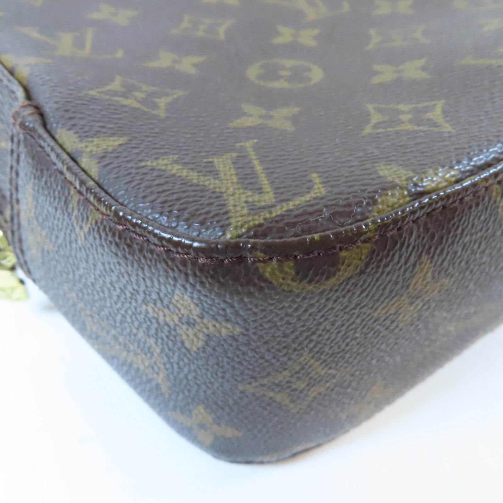 LOUIS VUITTON Monogram Spontini金扣手挽肩背兩用袋啡色