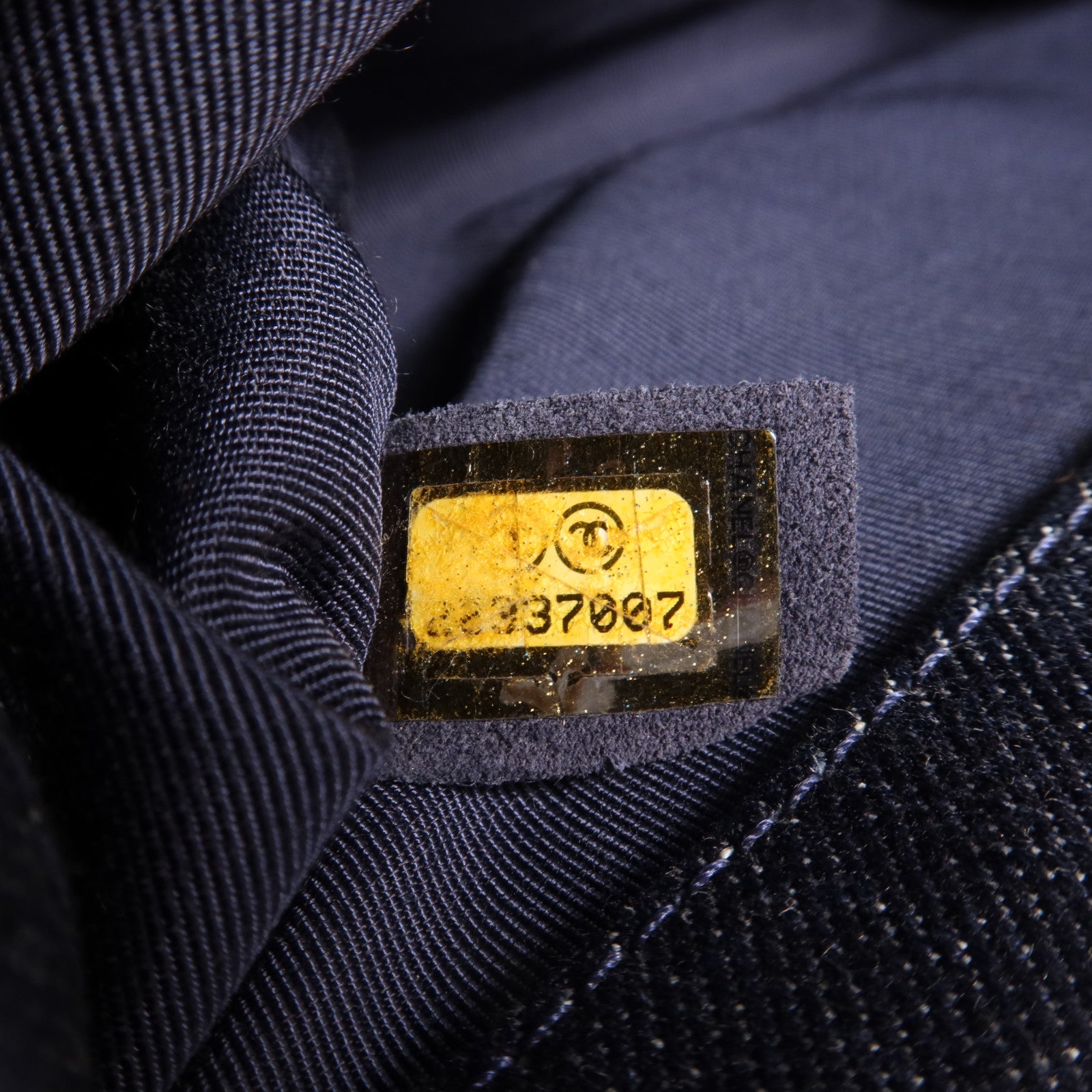 CHANEL 牛仔布/斜紋軟呢Boy 20金扣肩背袋