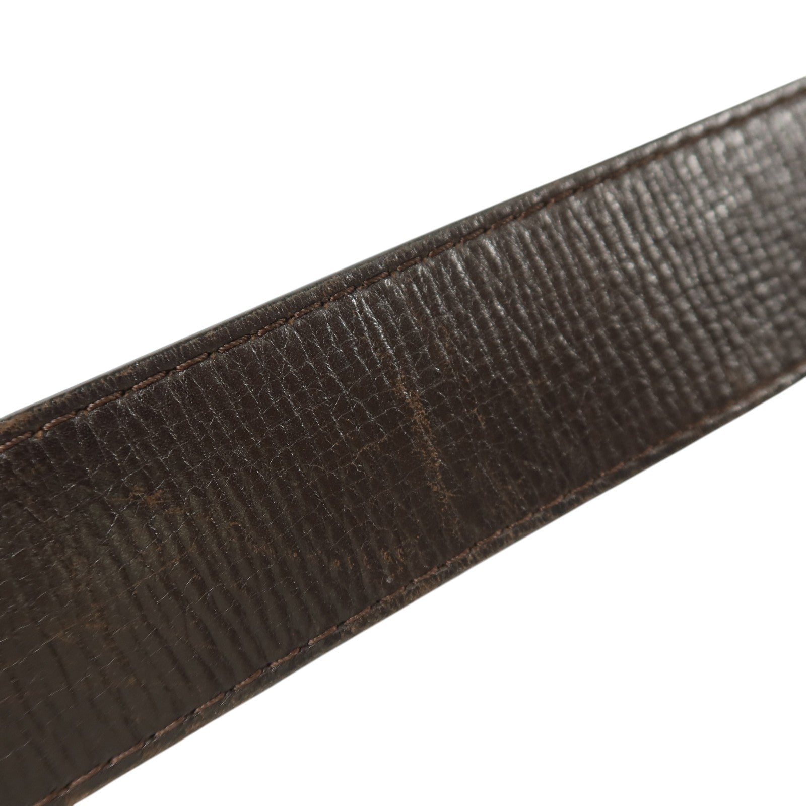 LOUIS VUITTON 牛皮皮革Ceinture LV Initials 90cm Belt金扣皮帶