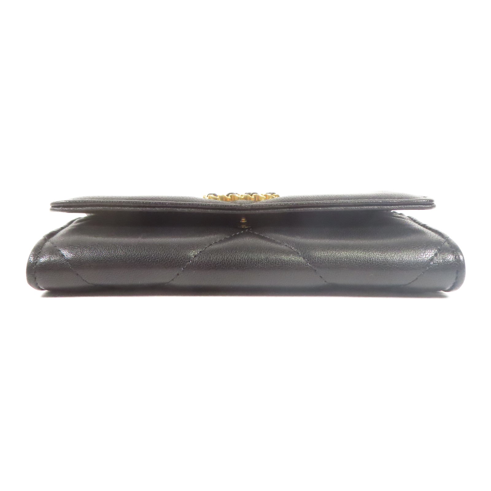 CHANEL 牛皮皮革Wallet金扣長錢包
