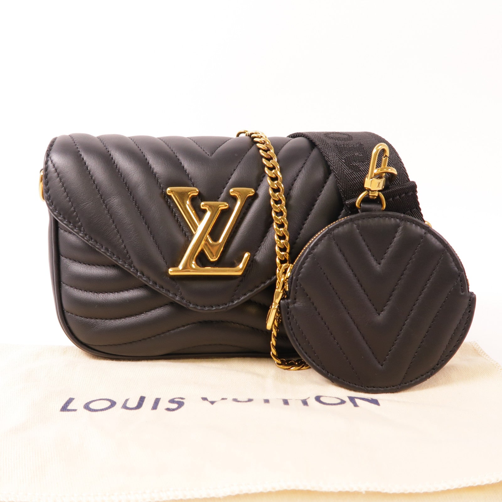 LOUIS VUITTON 牛皮皮革New Wave金扣手挽肩背兩用袋