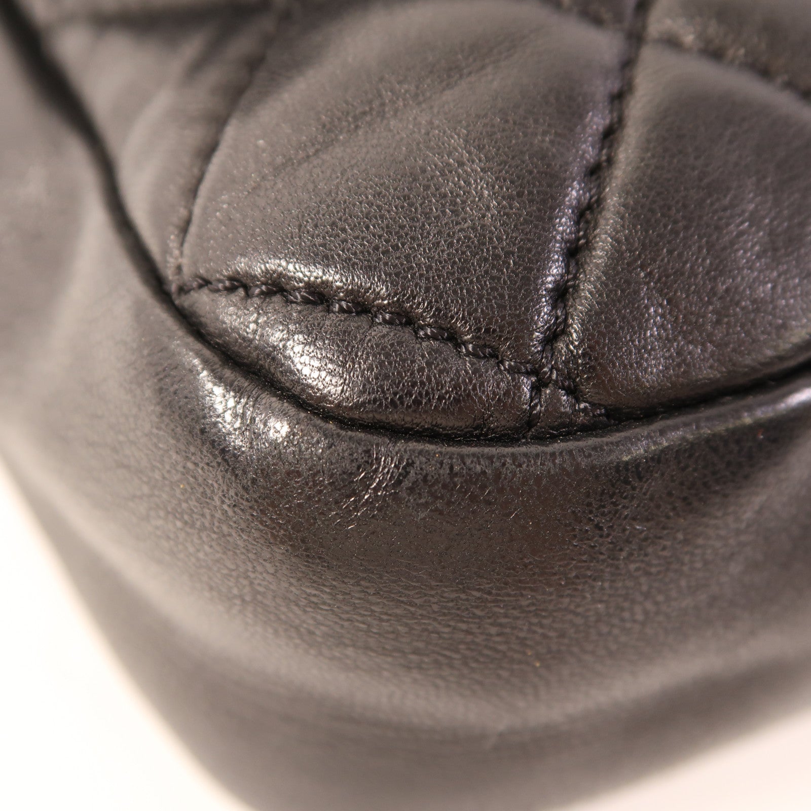 CHANEL 羊皮皮革Chain Shoulder銀扣鏈帶肩背袋