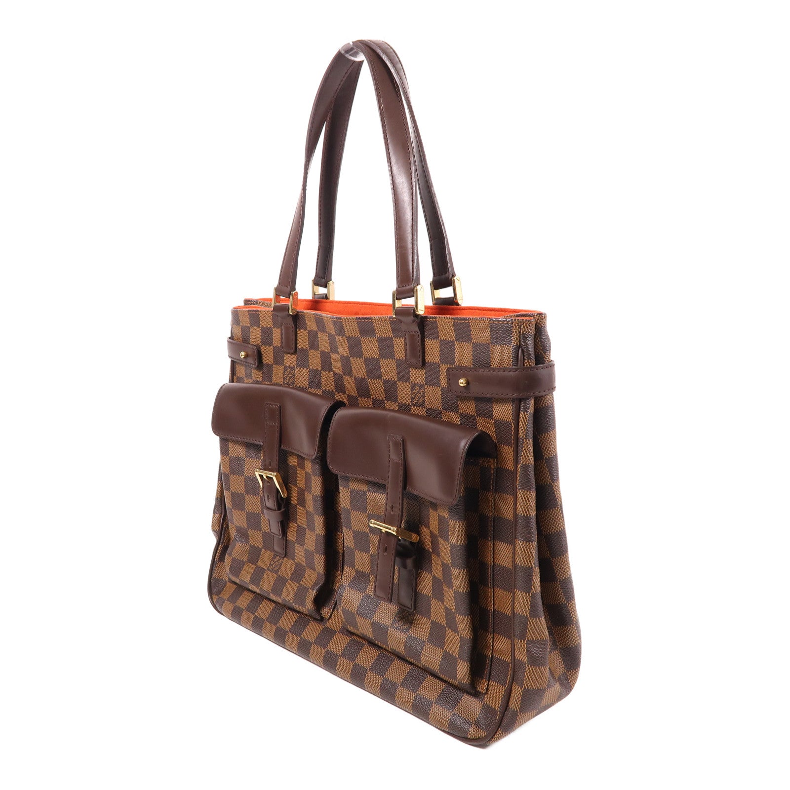 LOUIS VUITTON Damier Uzes金扣肩背袋/手挽袋